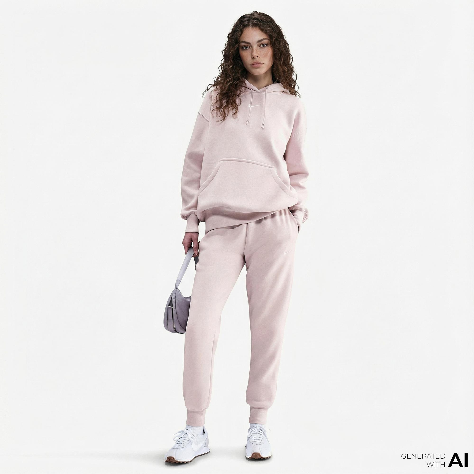 Nike Sportswear Phoenix Fleece Kadın Pembe Eşofman Altı