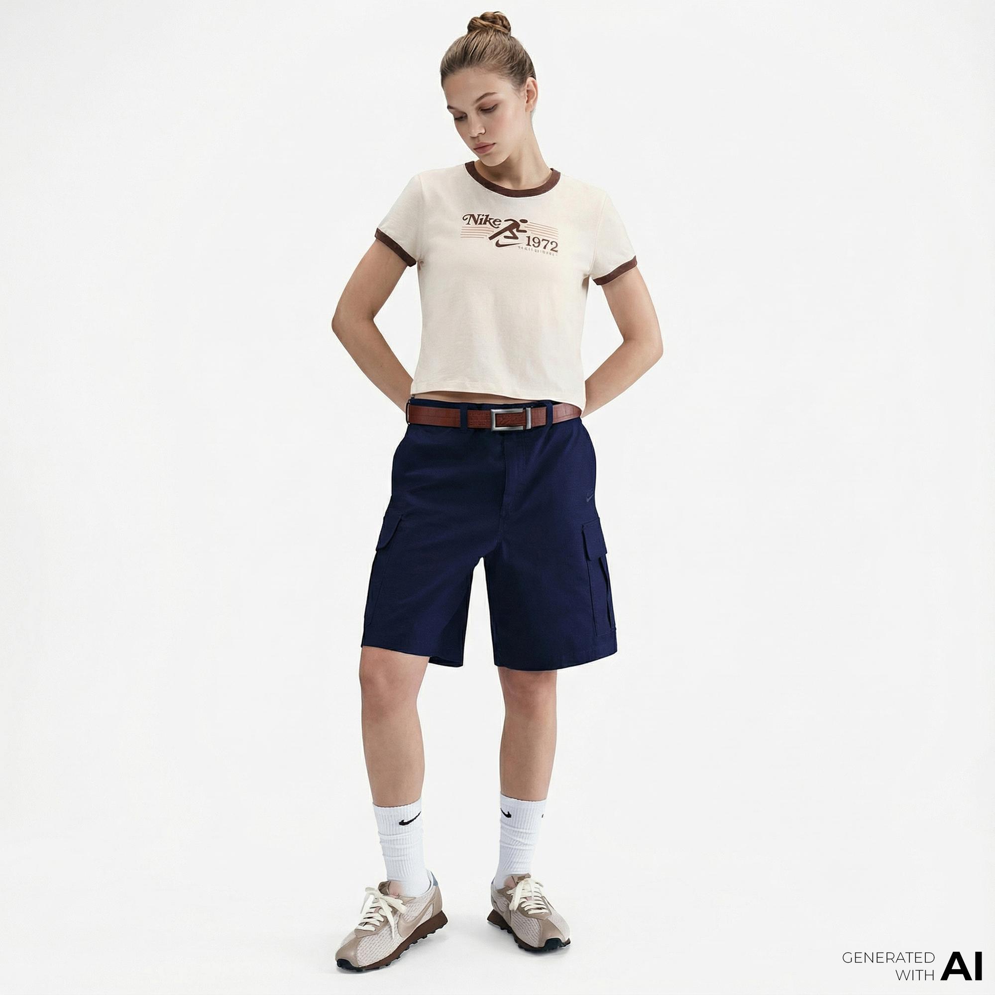 Nike Sportswear Ringer Kadın Beyaz T-Shirt