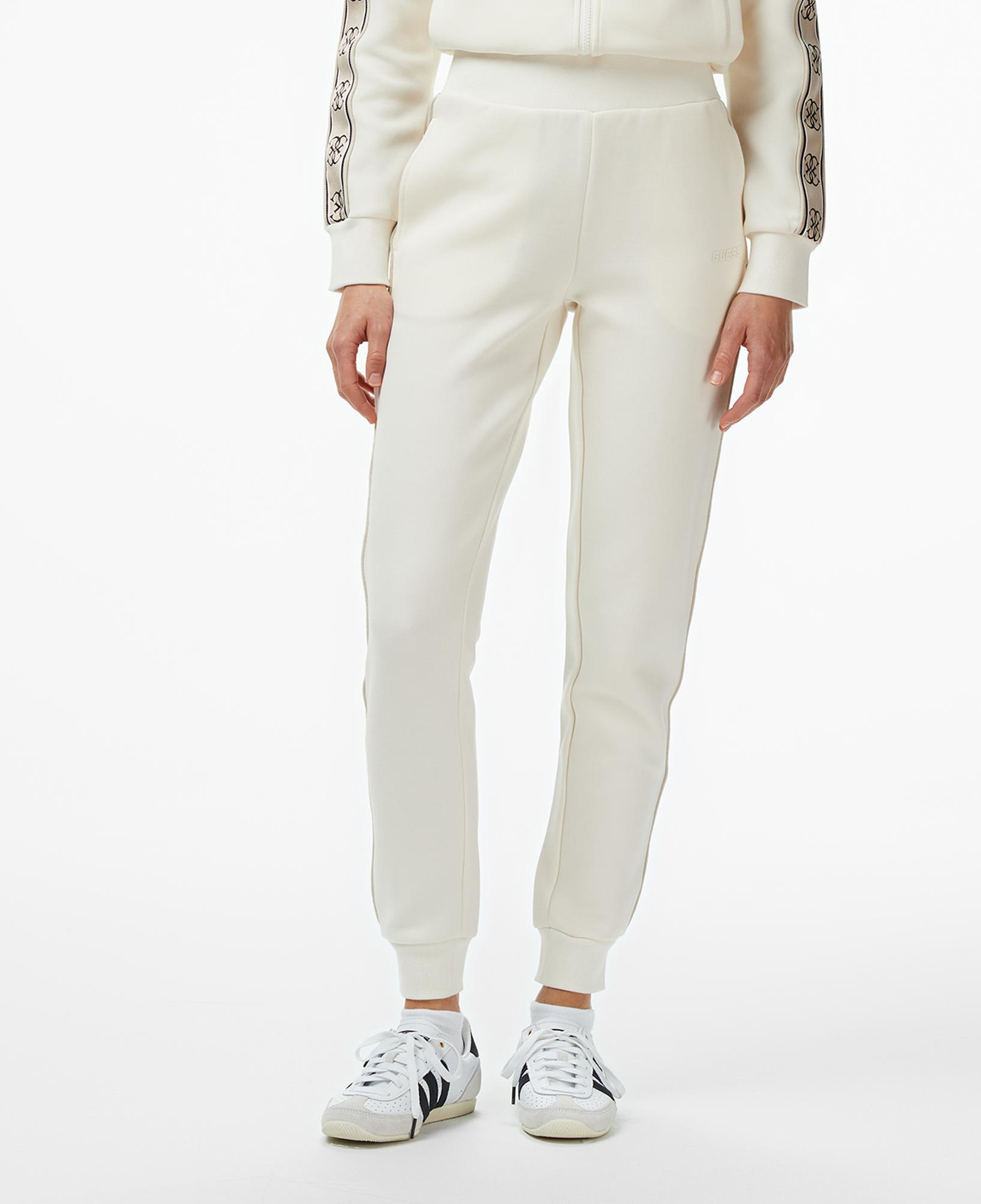 Guess Britney Jogger Punto Milano Kadın Beyaz Eşofman Altı