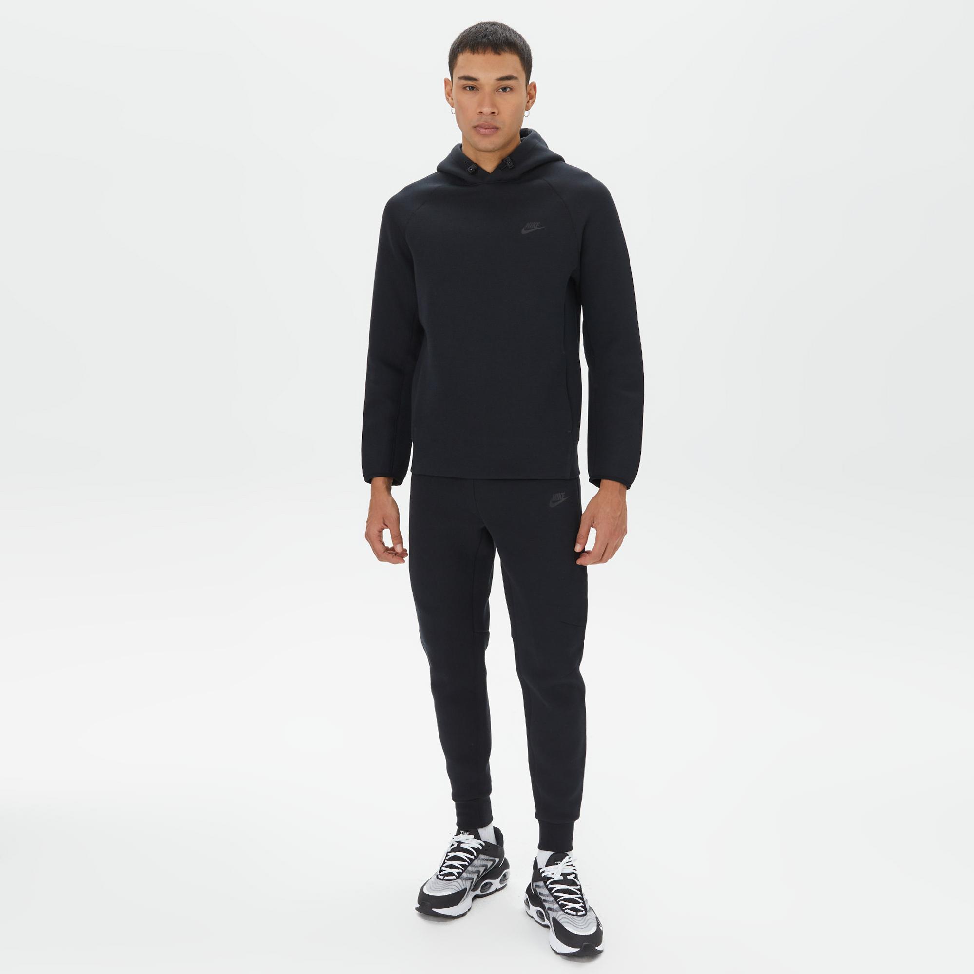 Nike Tech Fleece Pullover Erkek Siyah Hoodie