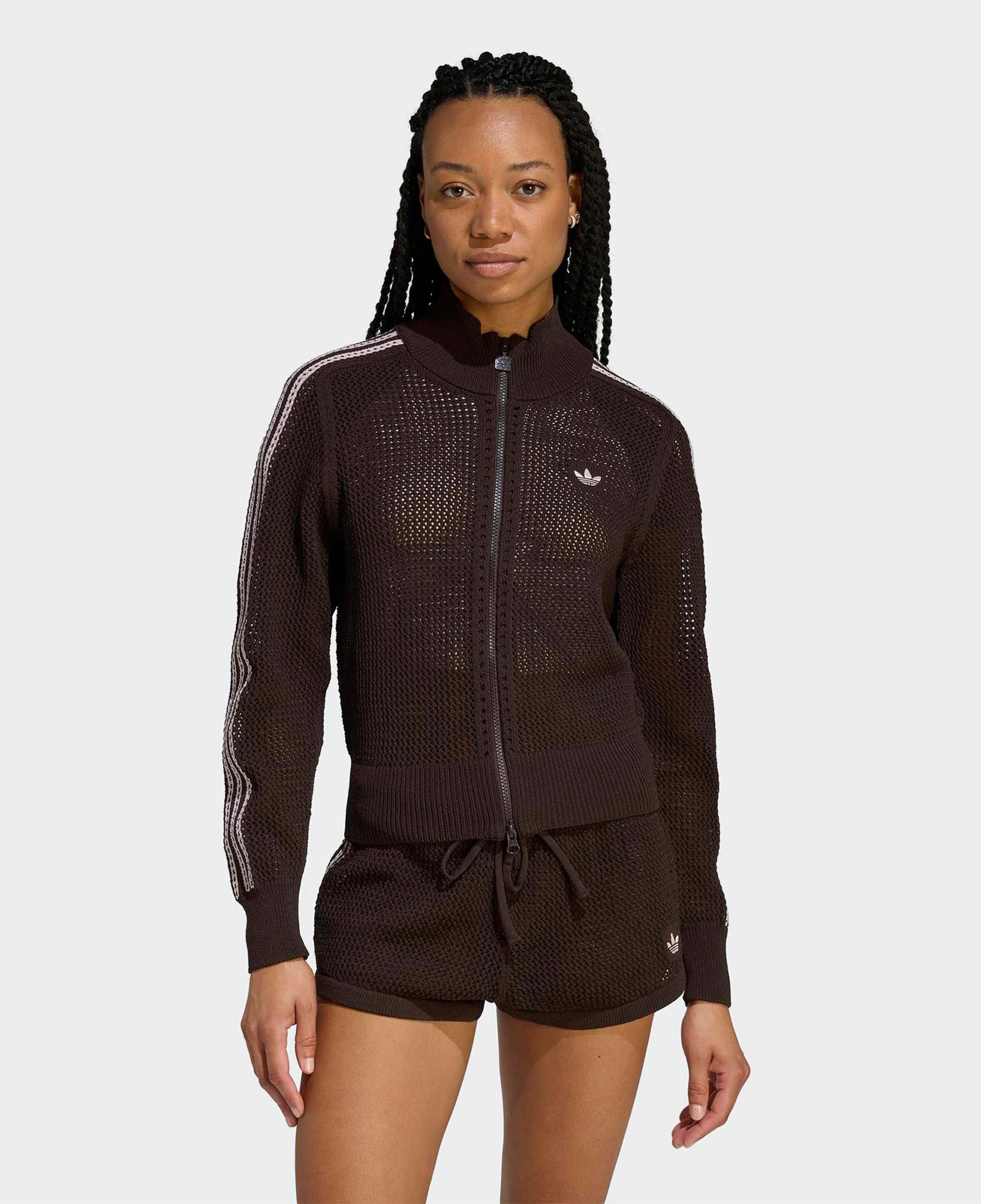 adidas Crochet Kadın Kahverengi Eşofman Üstü