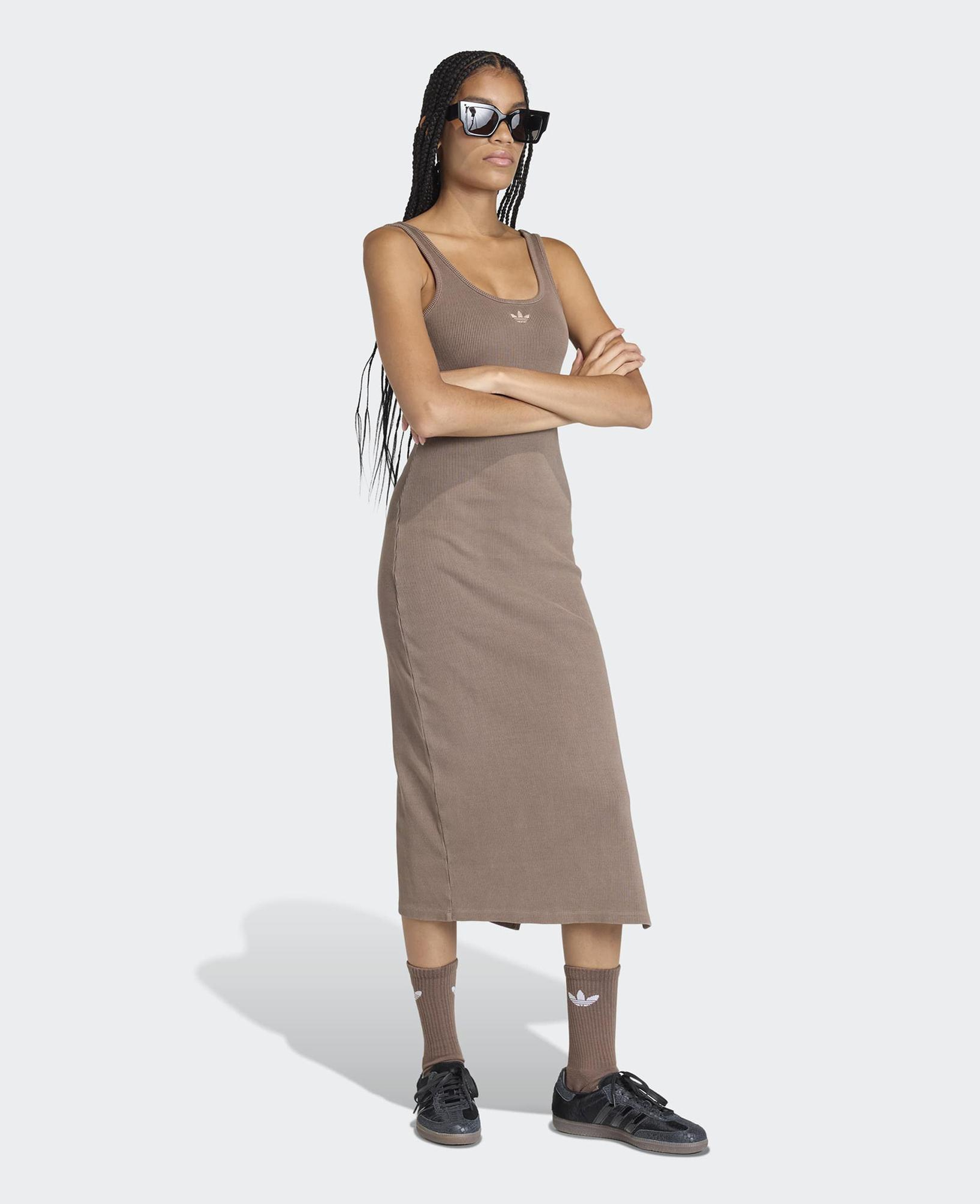 adidas Essentials Ribana Kadın Kahverengi Elbise