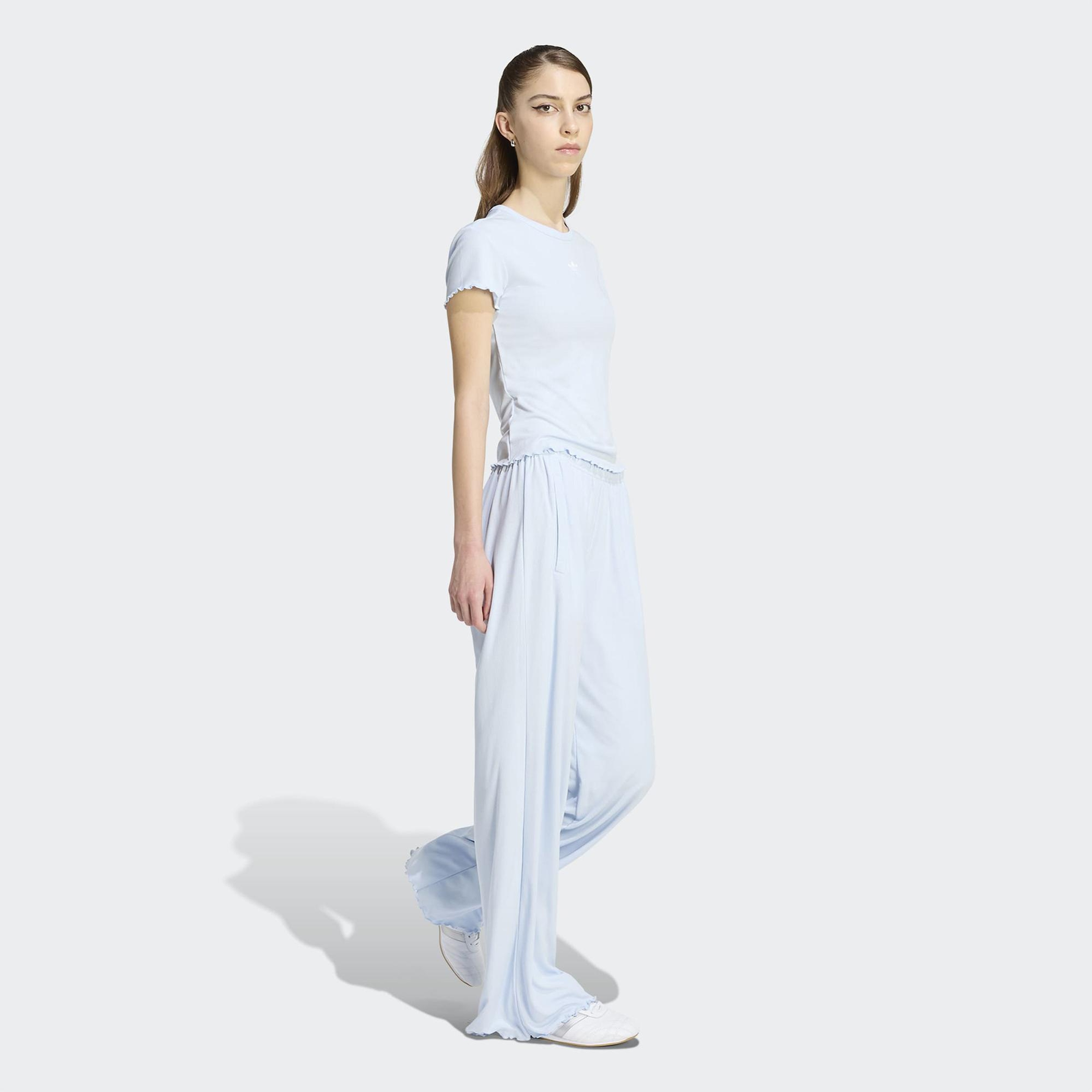 adidas Essentials Scalloped Kadın Mavi T-Shirt