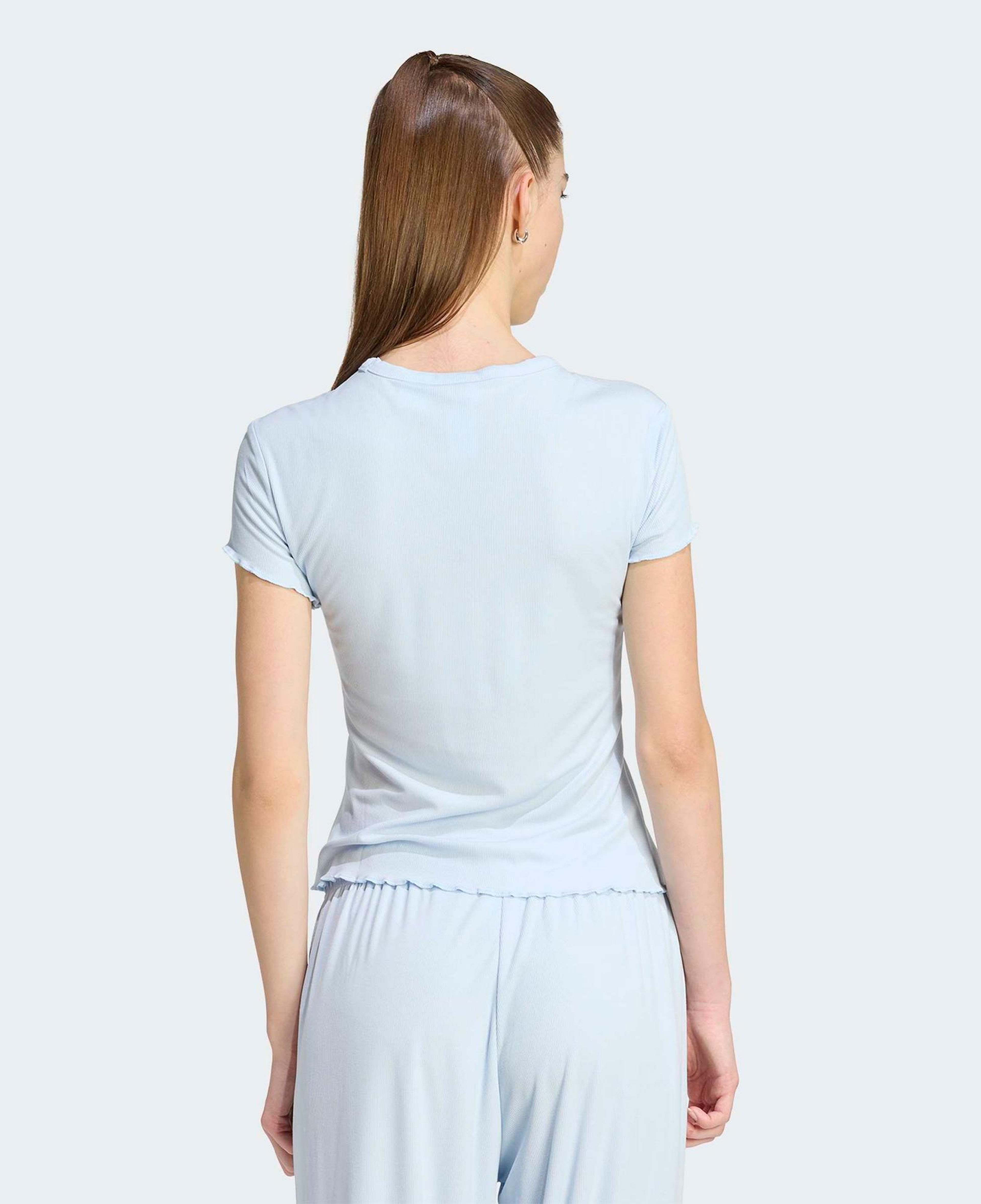 adidas Essentials Scalloped Kadın Mavi T-Shirt