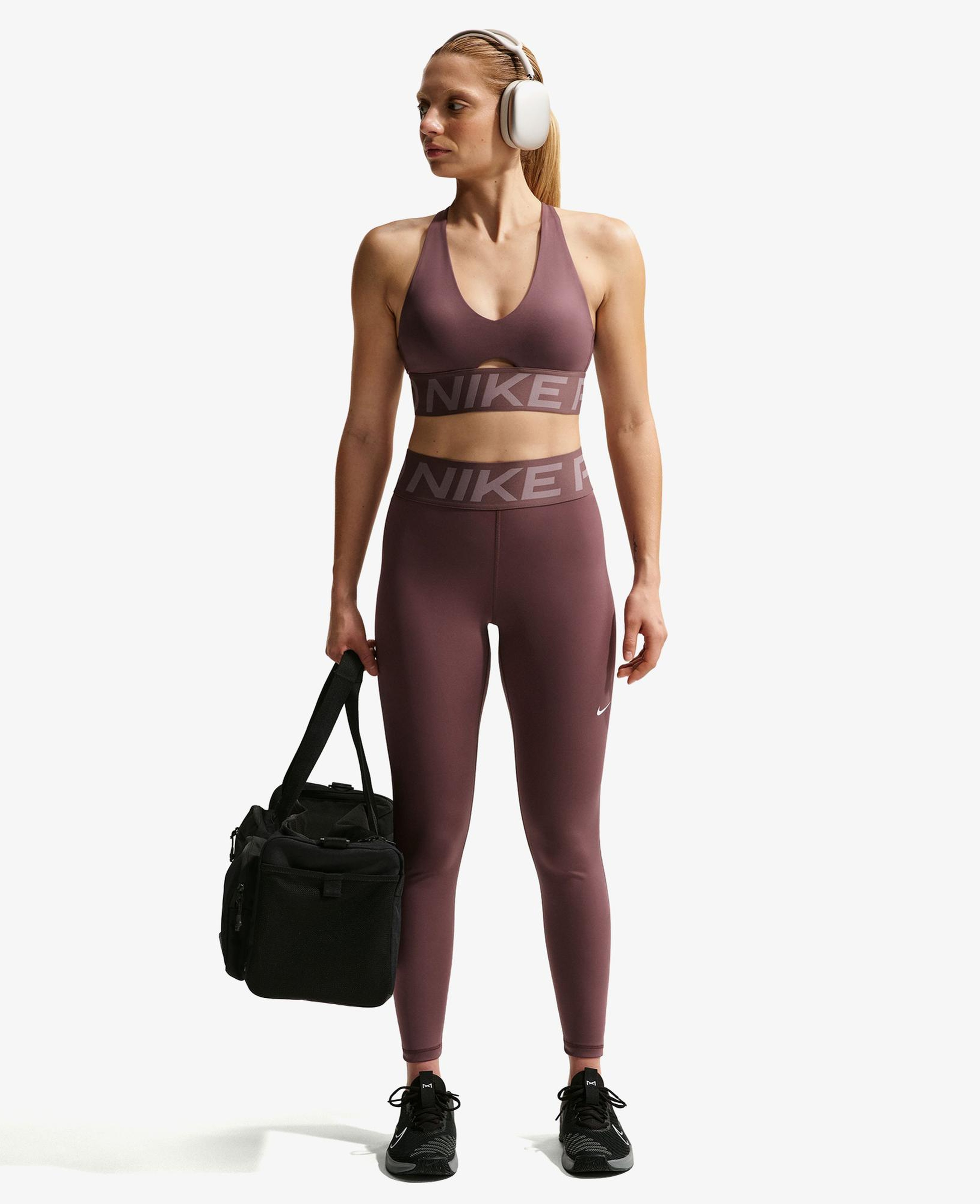 Nike Pro Sculpt Dri-Fit Yüksek Belli Kadın Kahverengi Tayt