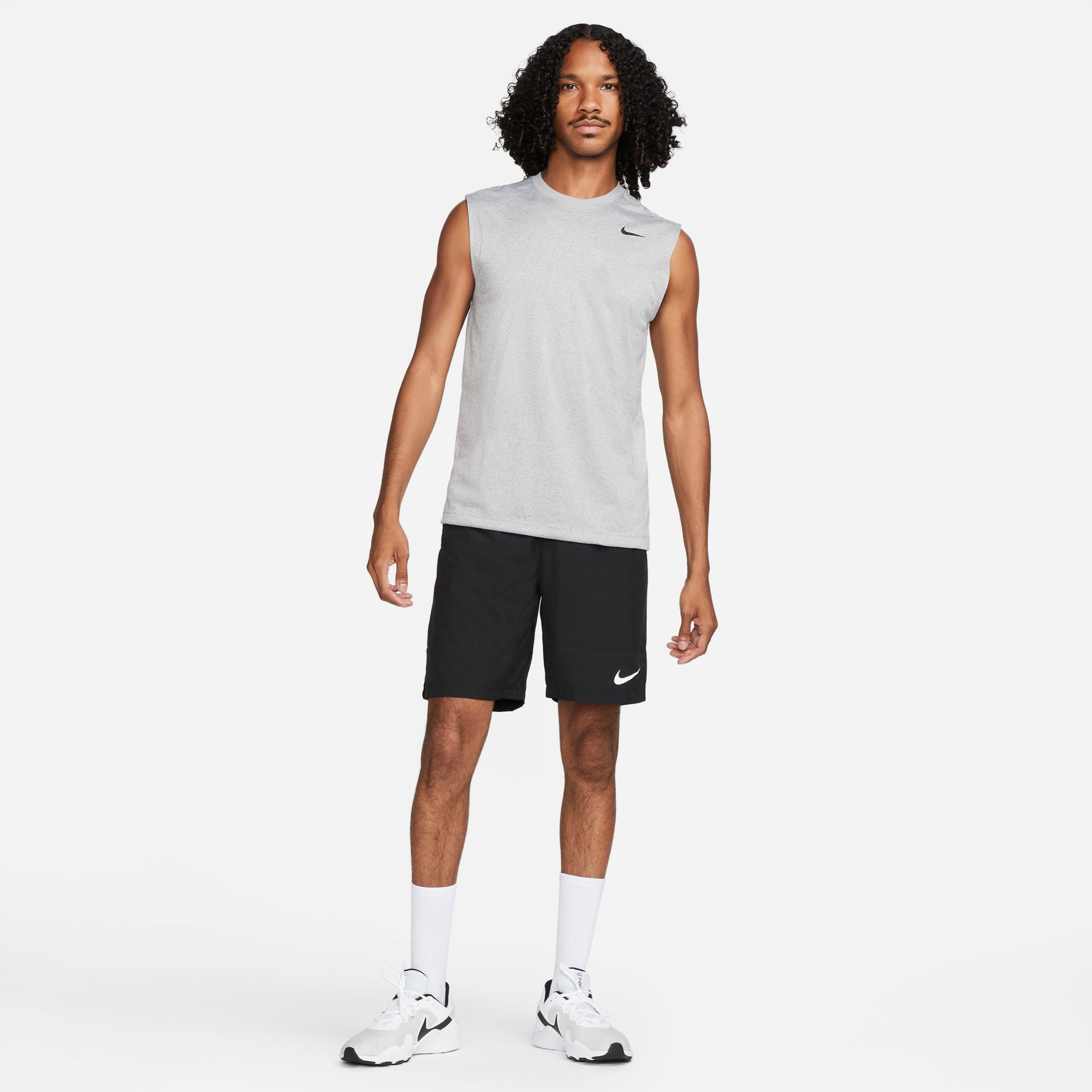 Nike Dri-Fit Sl Reset Erkek Gri Kolsuz T-Shirt