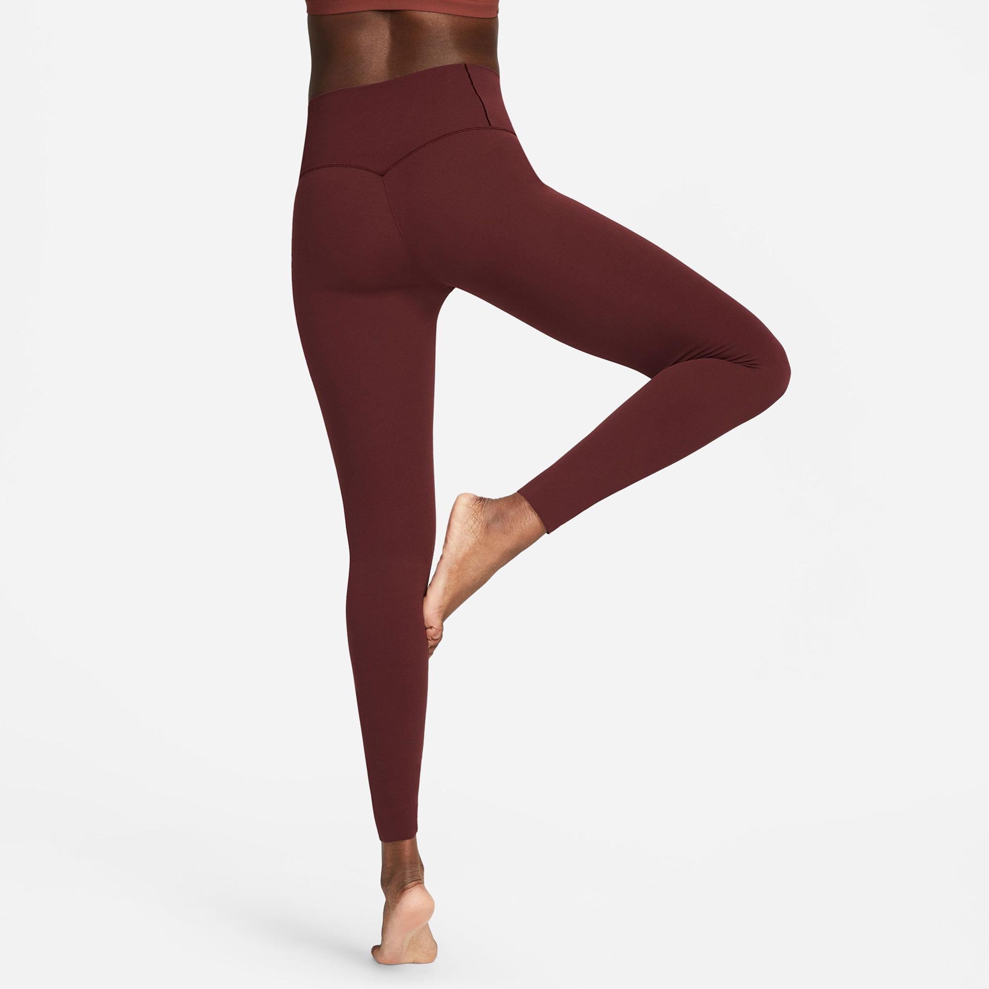 Nike Dri-Fit Zenvy High RiseKadın Bordo Tayt