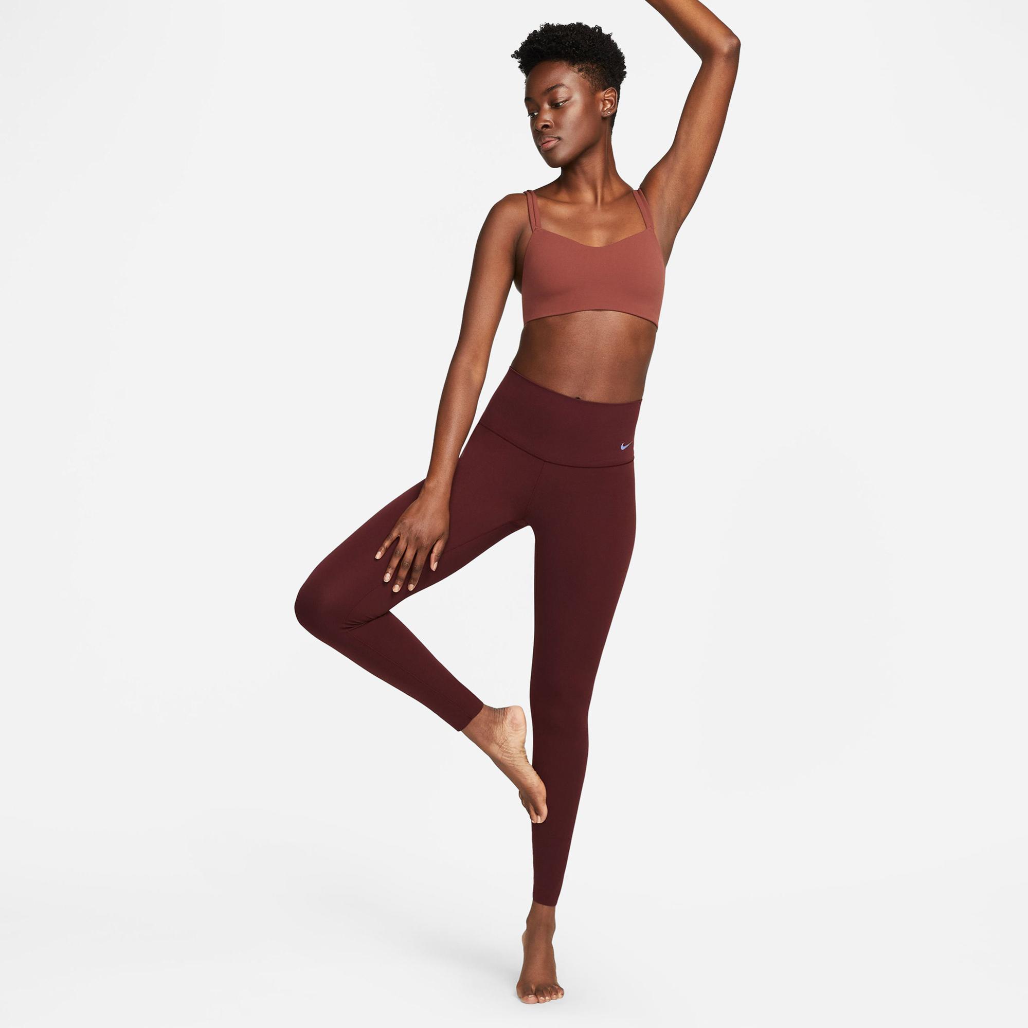 Nike Dri-Fit Zenvy High RiseKadın Bordo Tayt