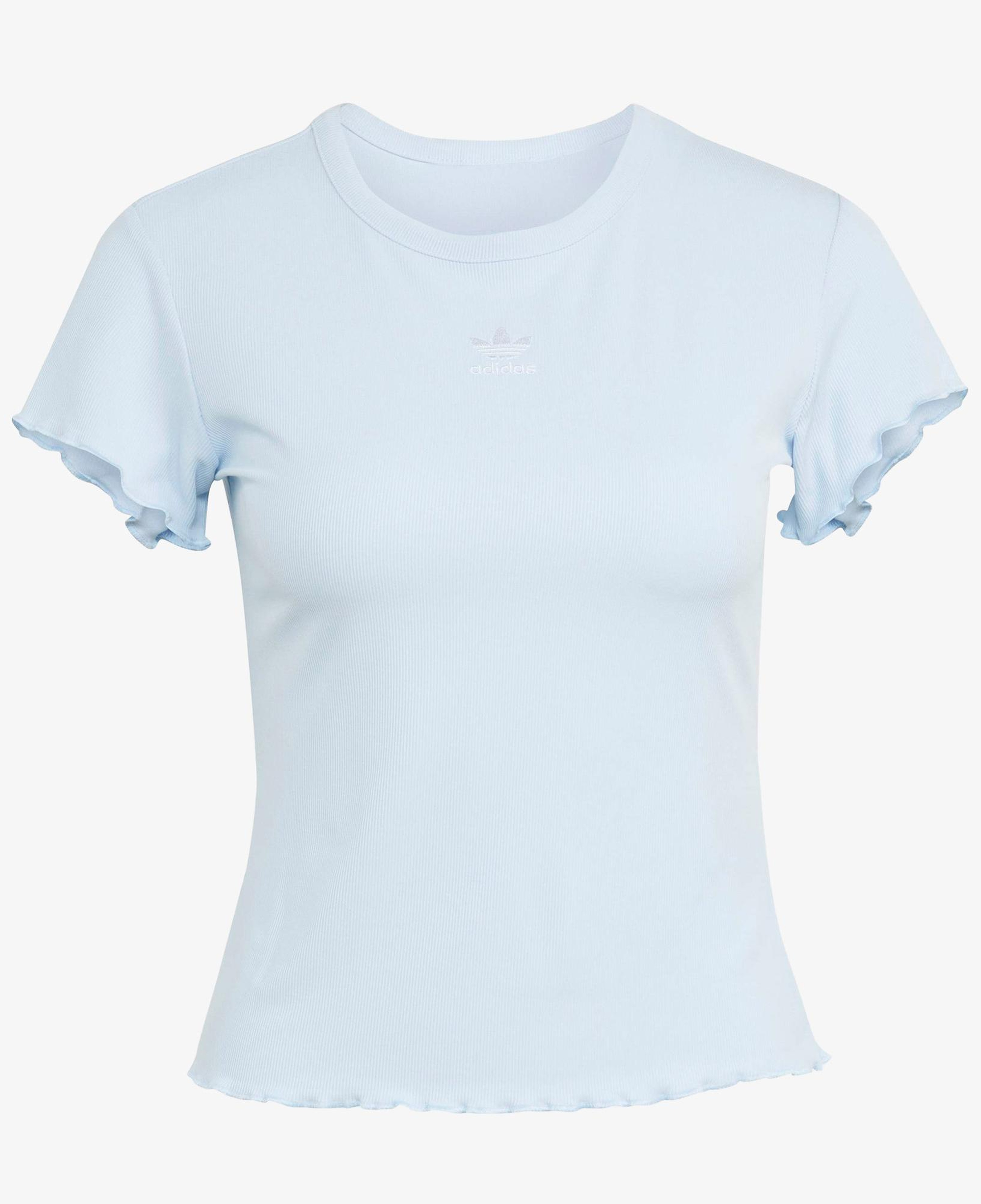 adidas Essentials Scalloped Kadın Mavi T-Shirt