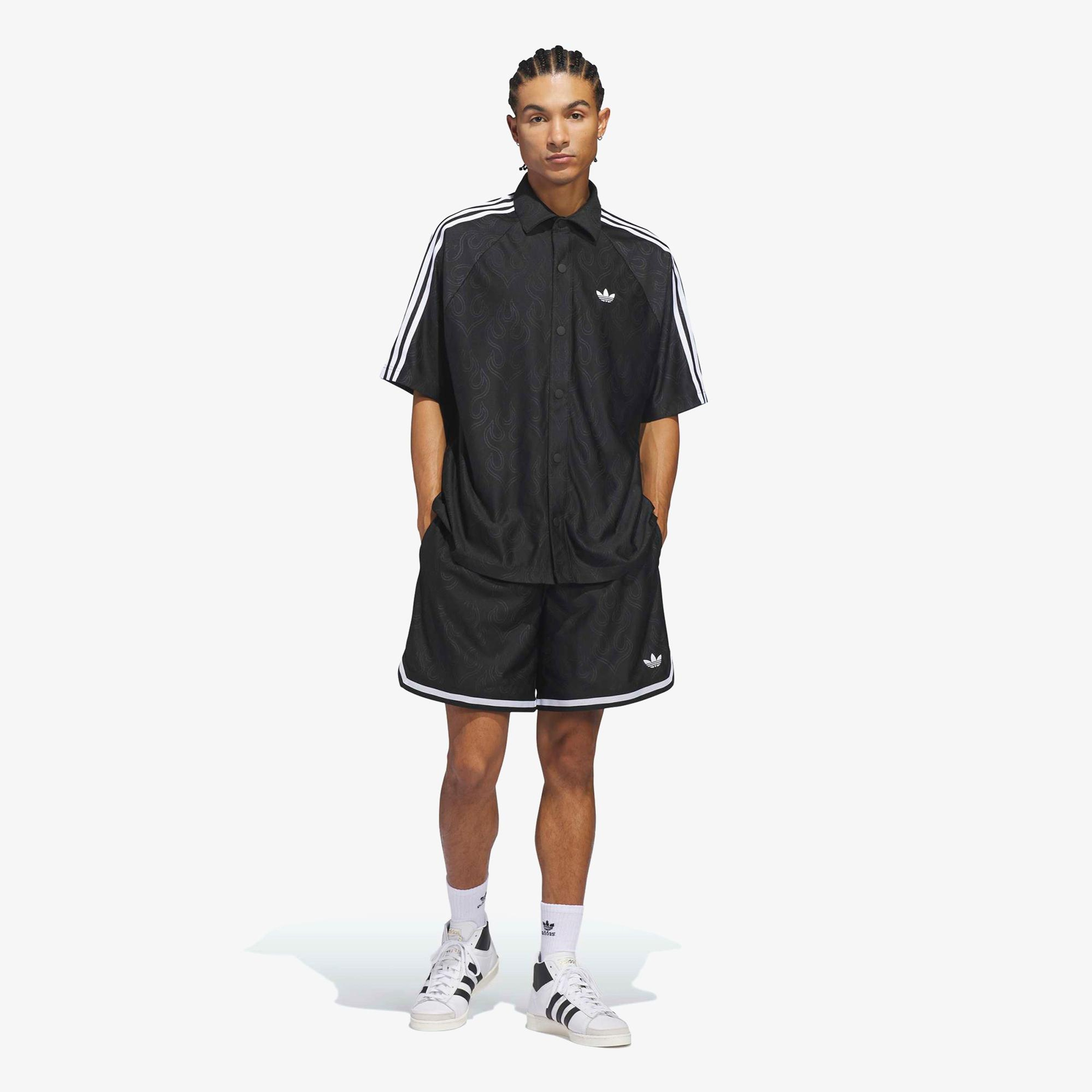 adidas Jacquard Unisex Siyah Gömlek