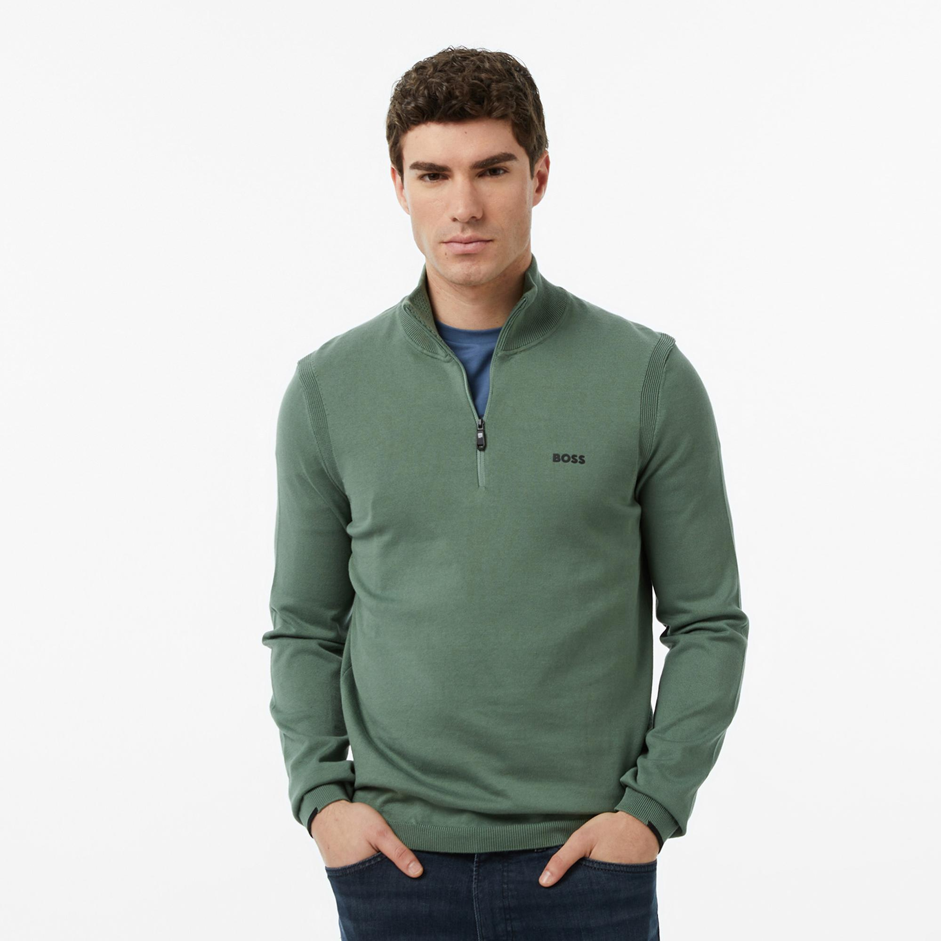 Boss Ever-X Erkek Yeşil Kazak