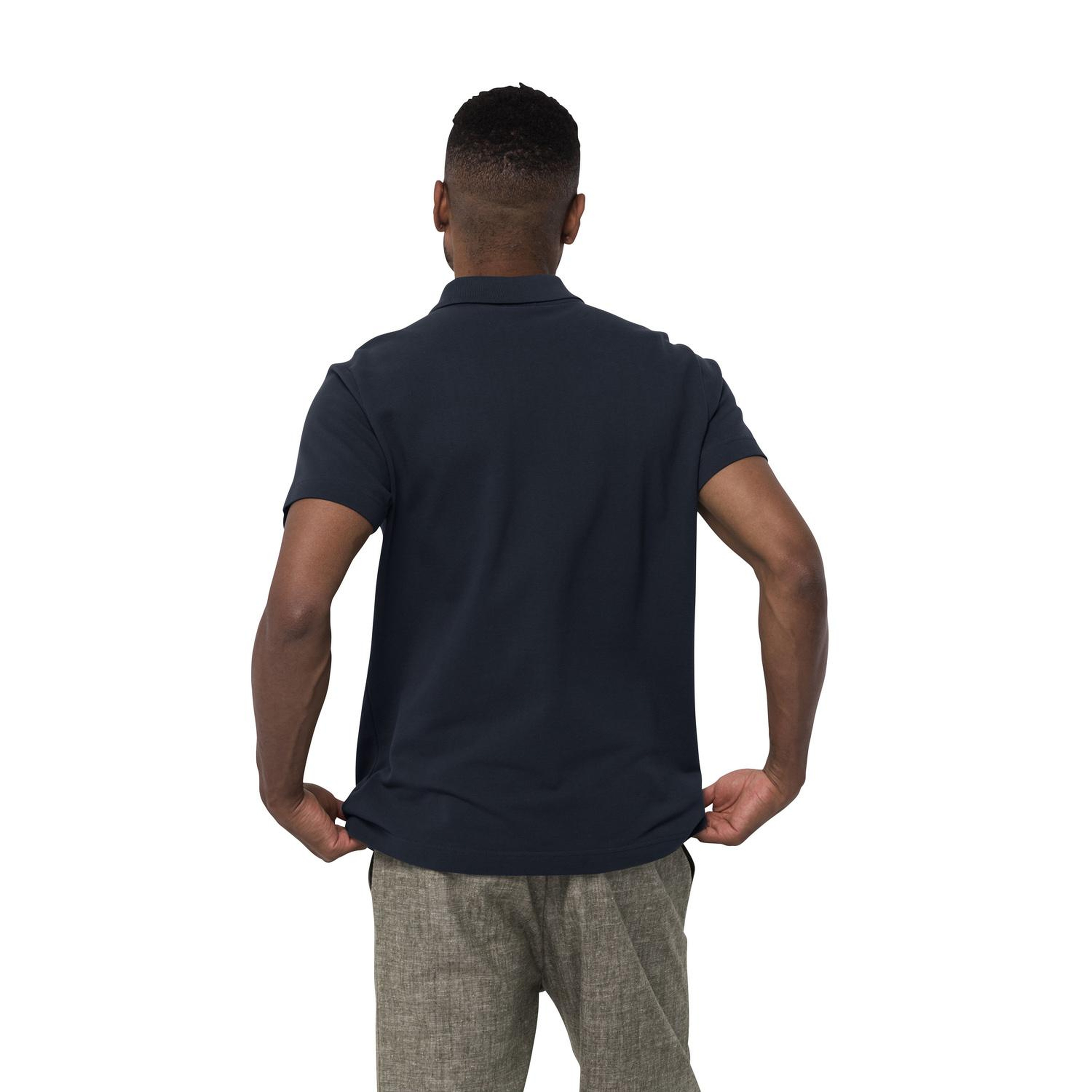 Jack Wolfskin Essential Polo Erkek Mavi Polo Tişört