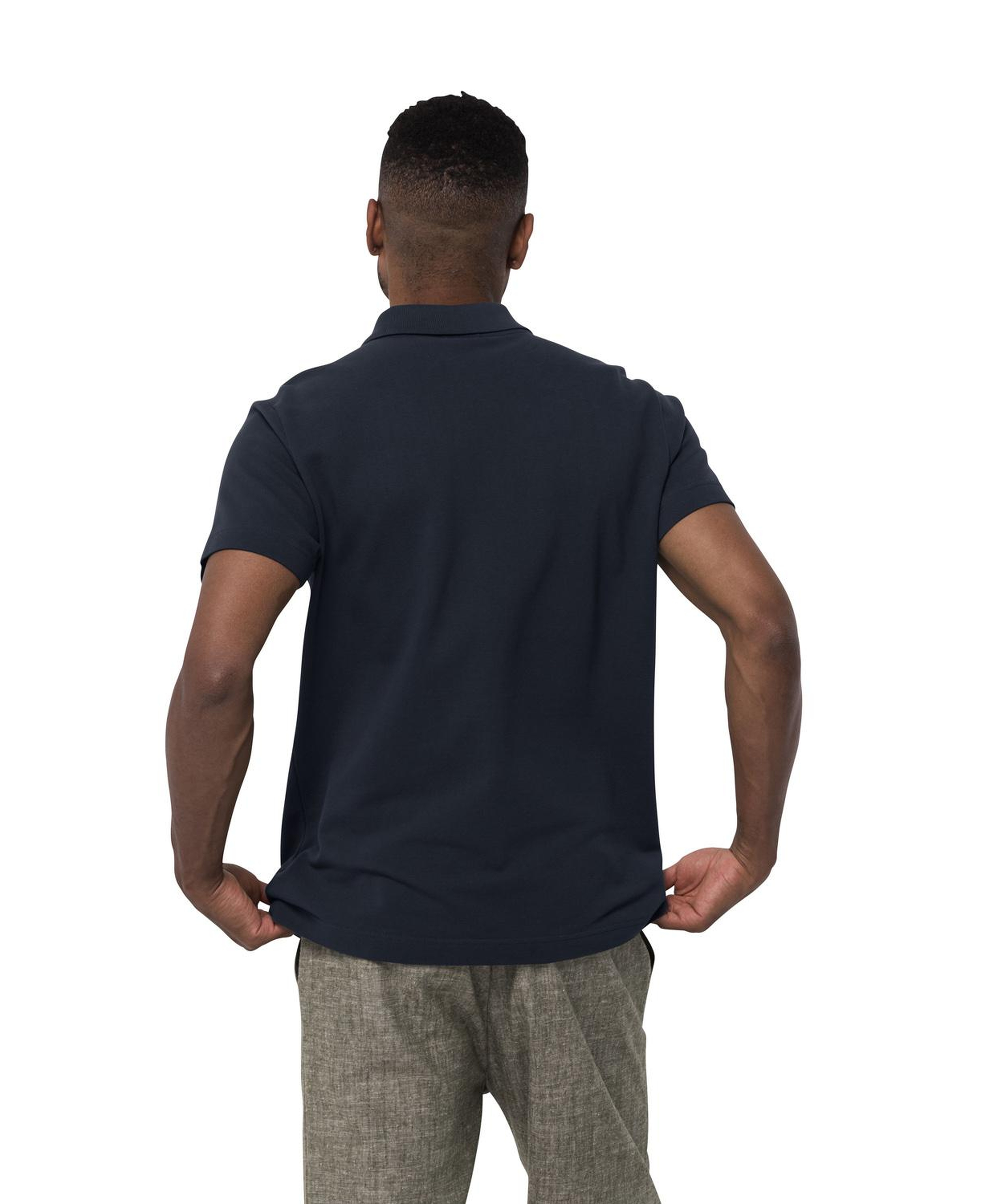 Jack Wolfskin Essential Polo Erkek Mavi Polo Tişört