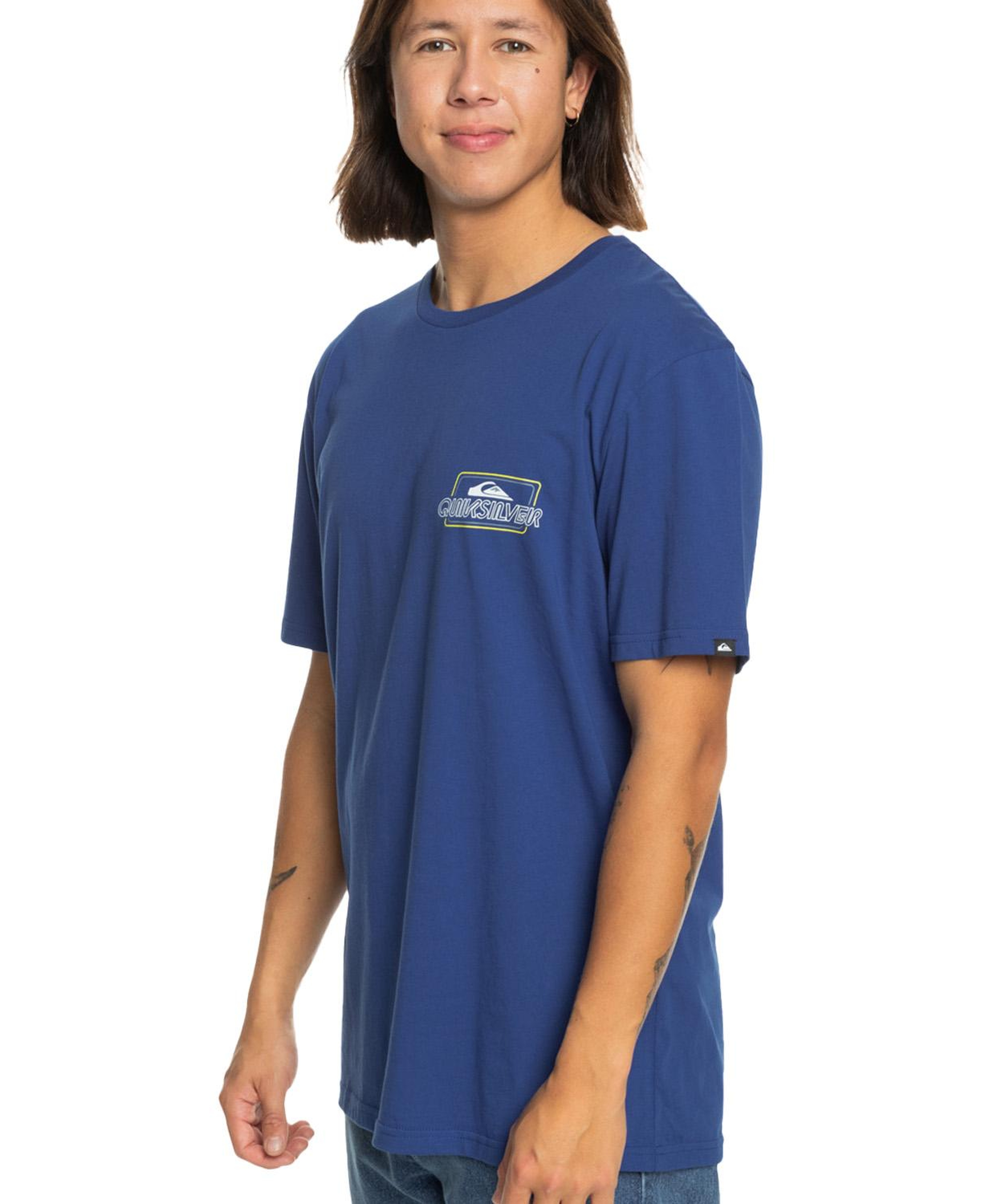 Quiksilver Line By Line Erkek Mavi Tişört