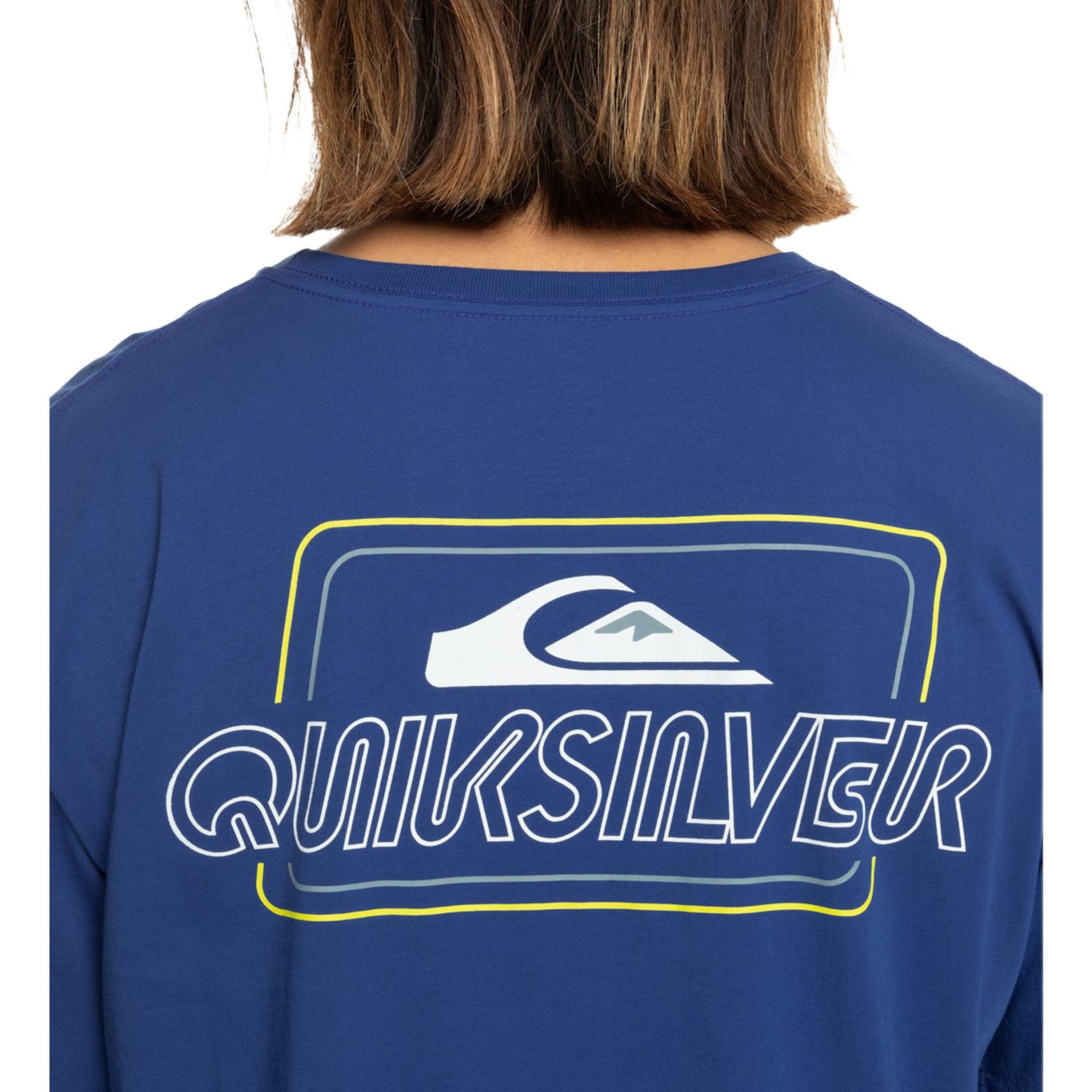 Quiksilver Line By Line Erkek Mavi Tişört
