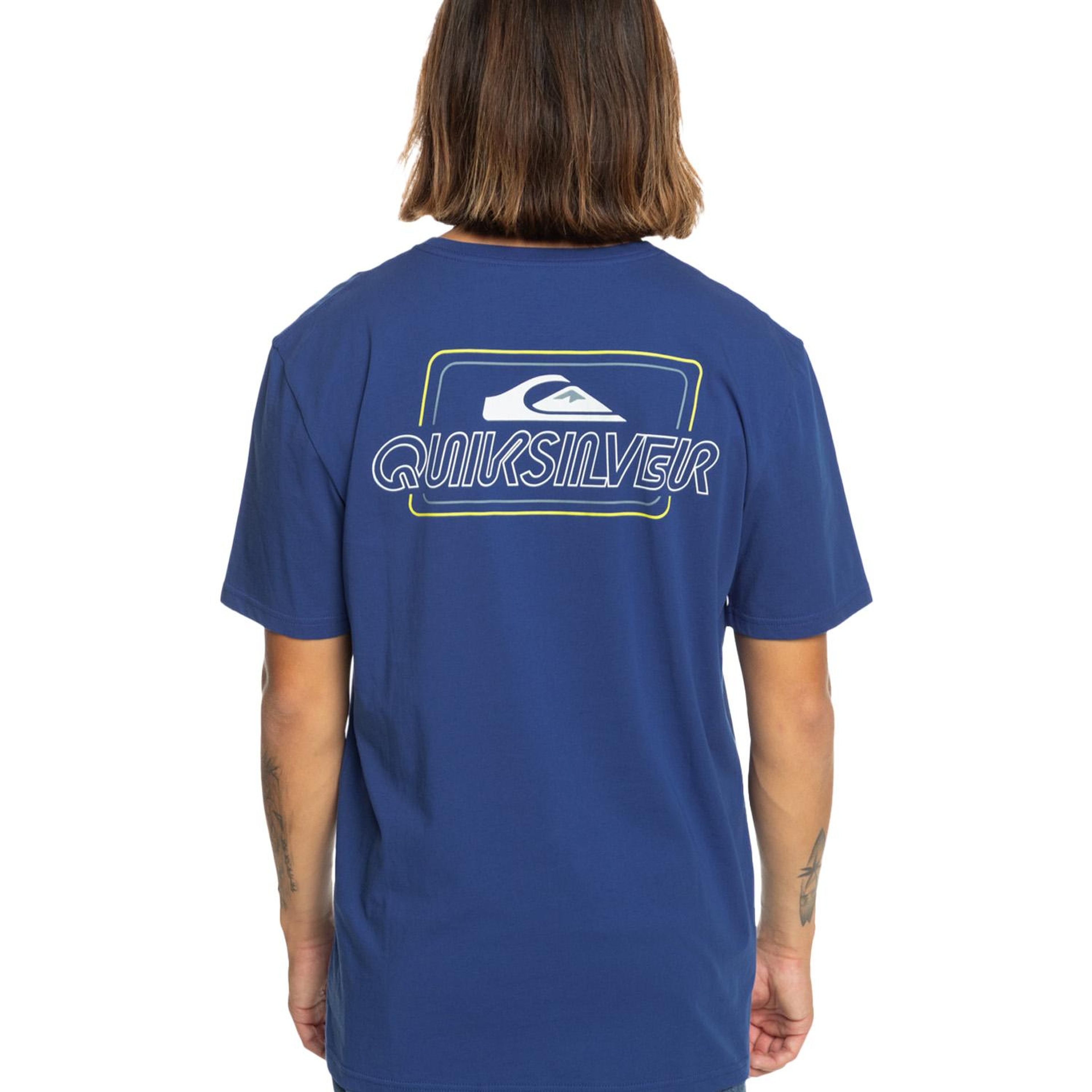 Quiksilver Line By Line Erkek Mavi Tişört