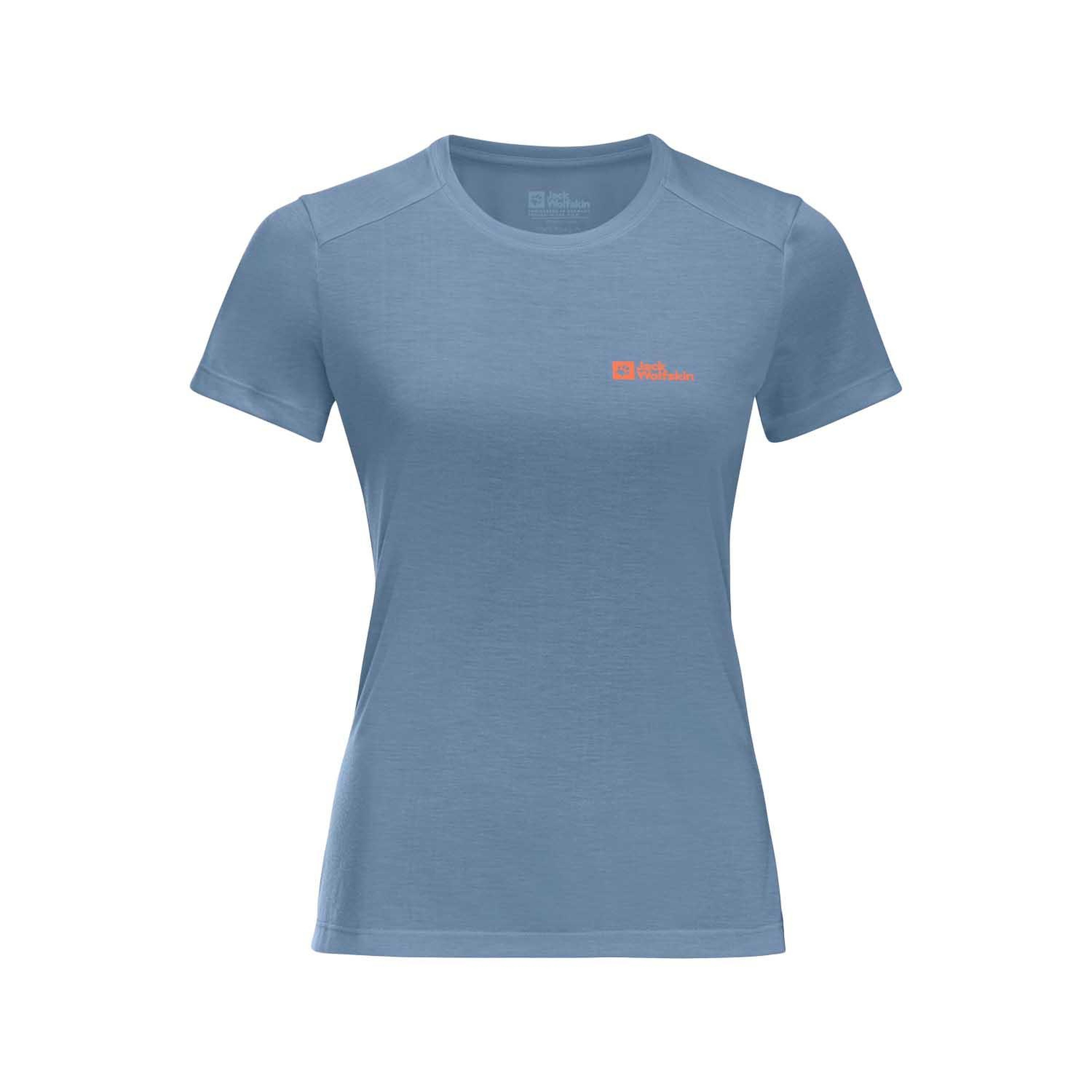 Jack Wolfskin Vonnan S/s T Kadın Mavi Tişört
