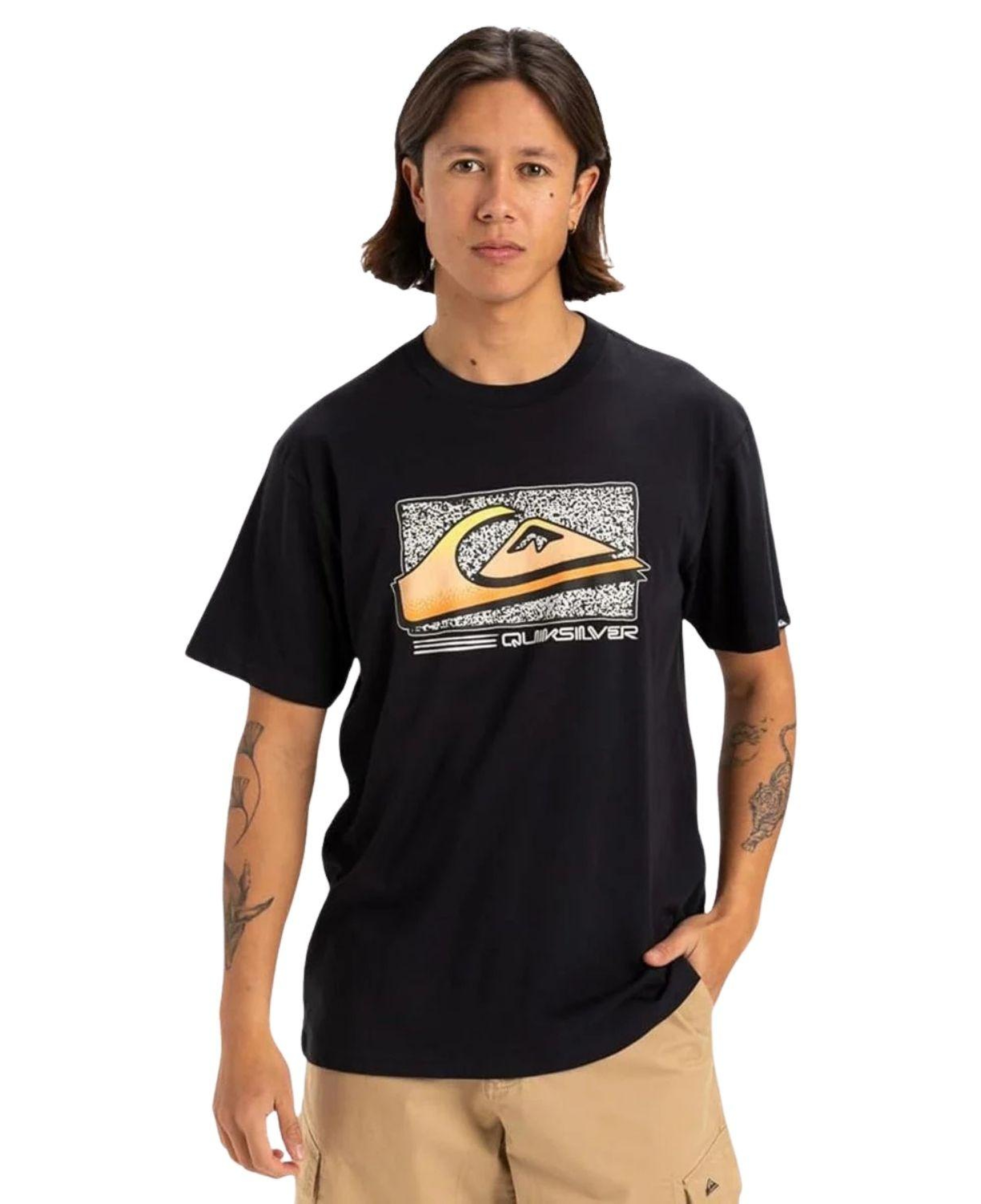 Quiksilver Retro Fade Erkek Siyah Tişört