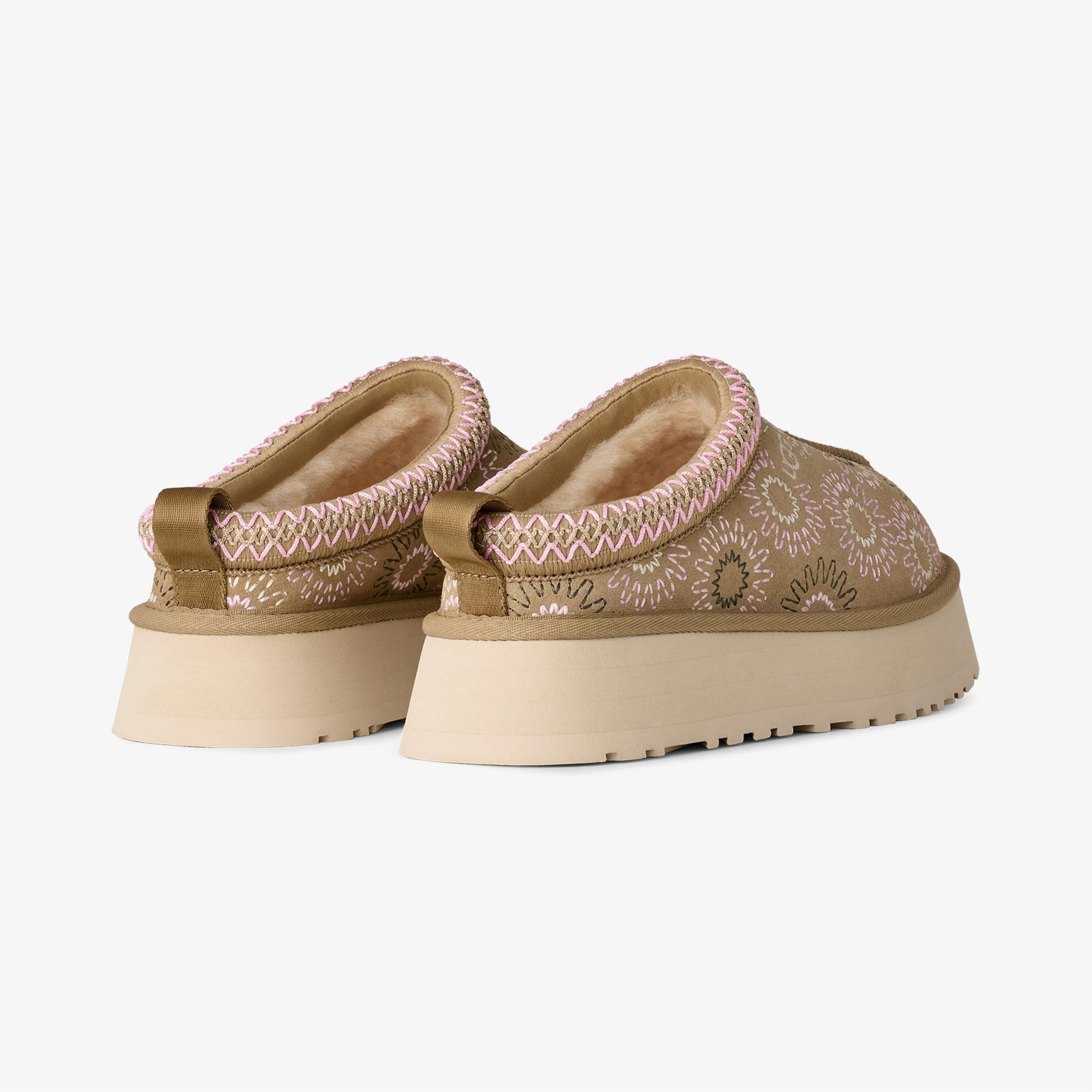 UGG Tazz Sun Stitch Kadın Beyaz Terlik 1178193-MDSD | FashFed