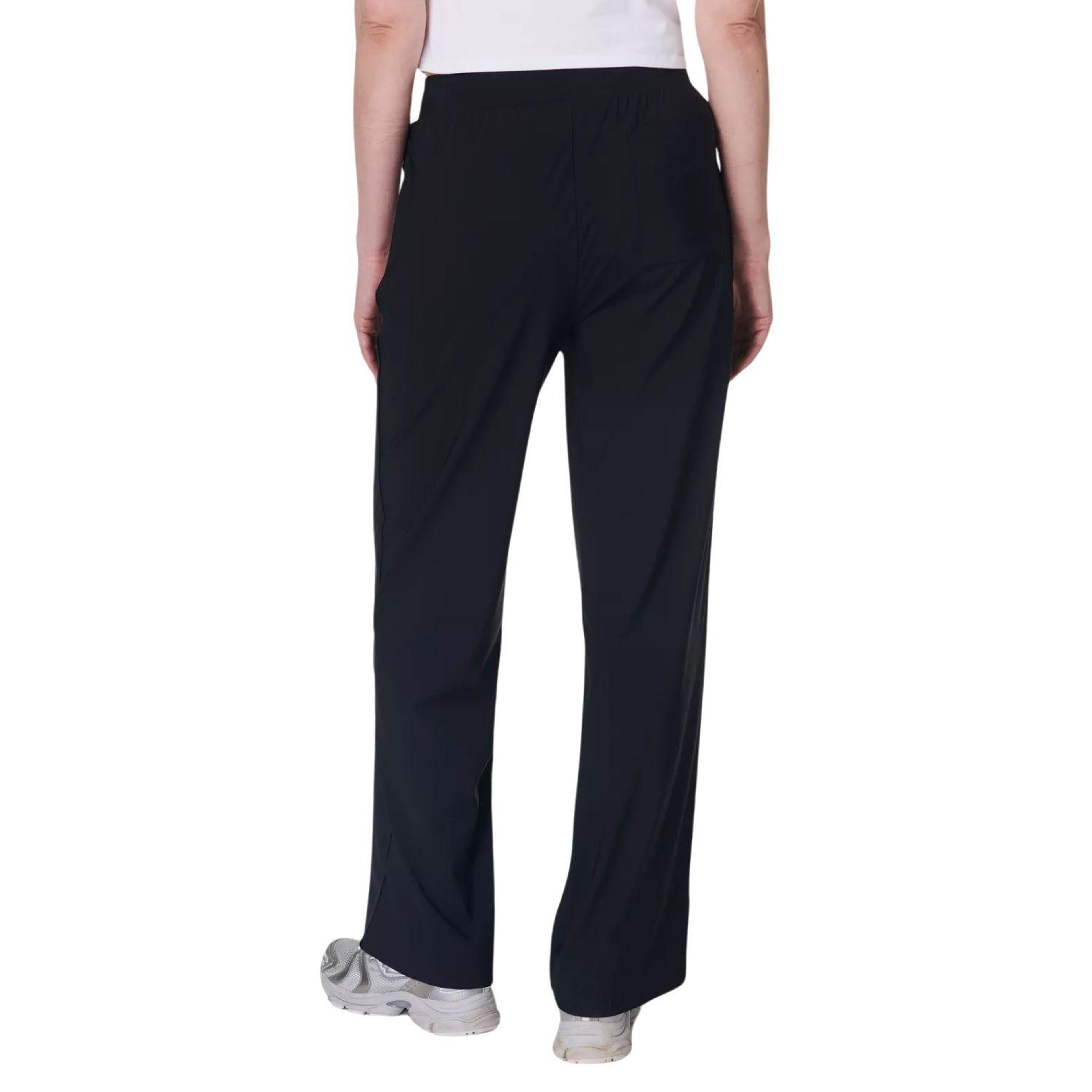 Sweaty Betty Explorer Wide Leg 30 Trouser Kadın Siyah Pantolon
