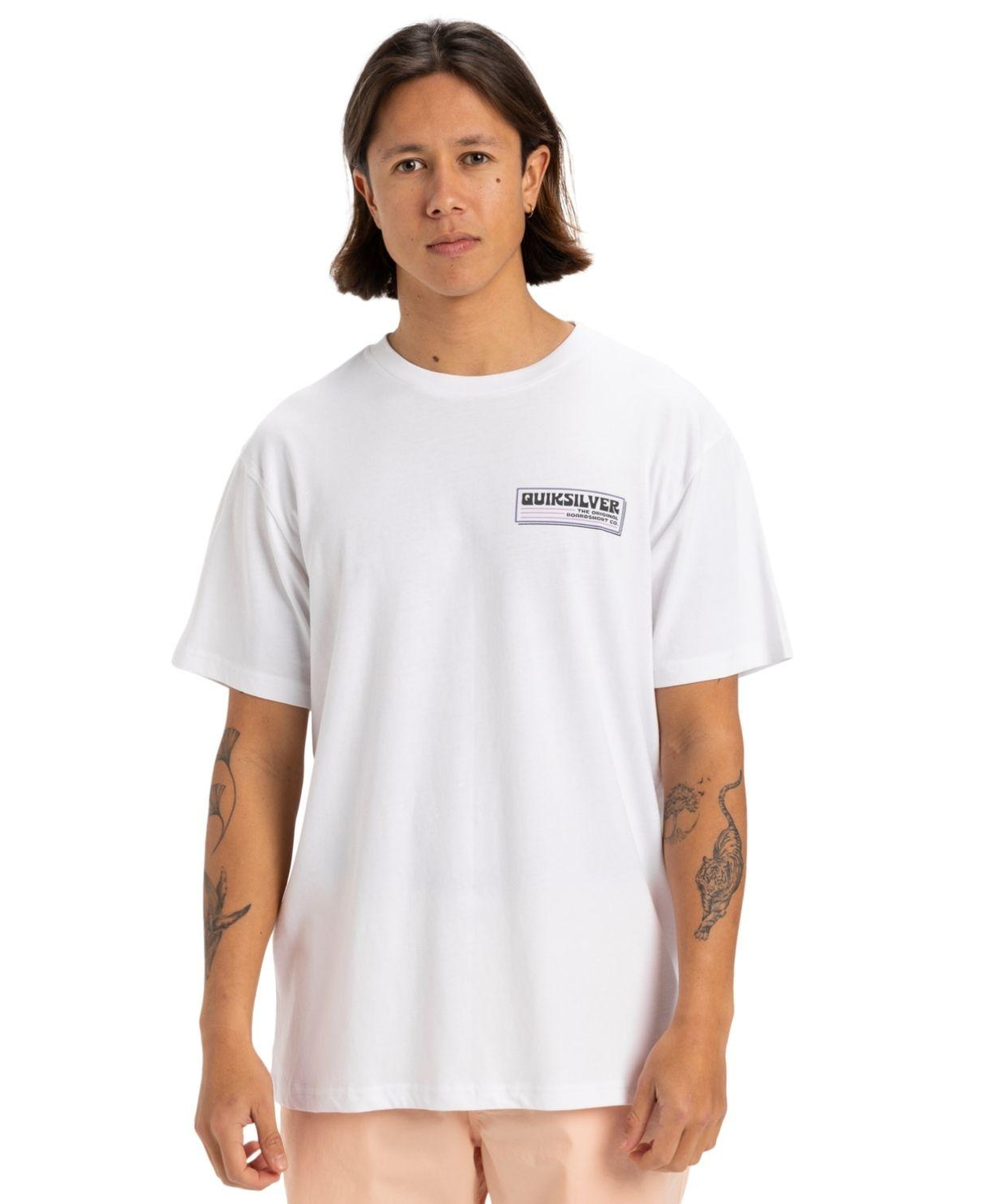 Quiksilver Palm Square Erkek Beyaz Tişört