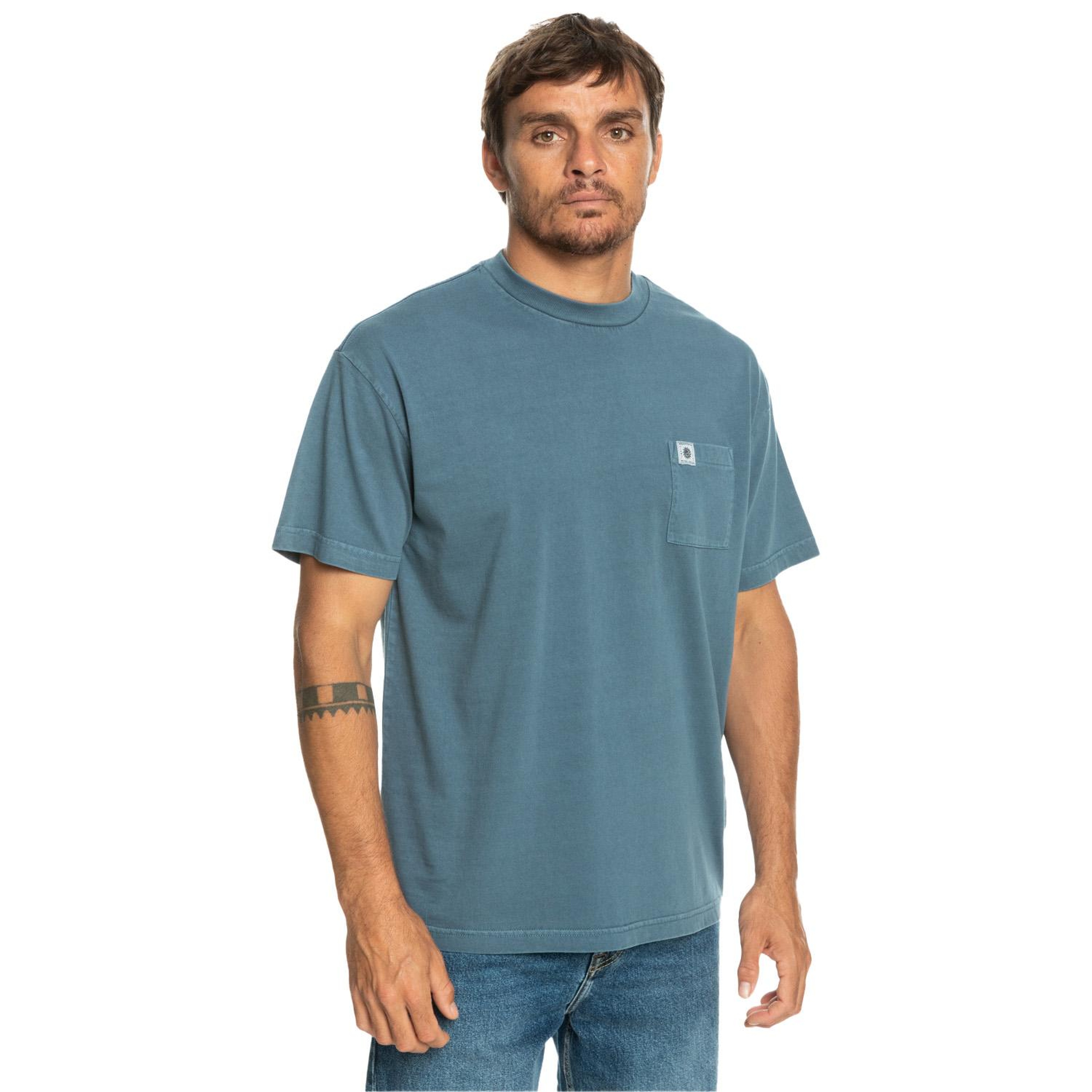 Quiksilver Naturaldye Kttp Erkek Mavi Tişört