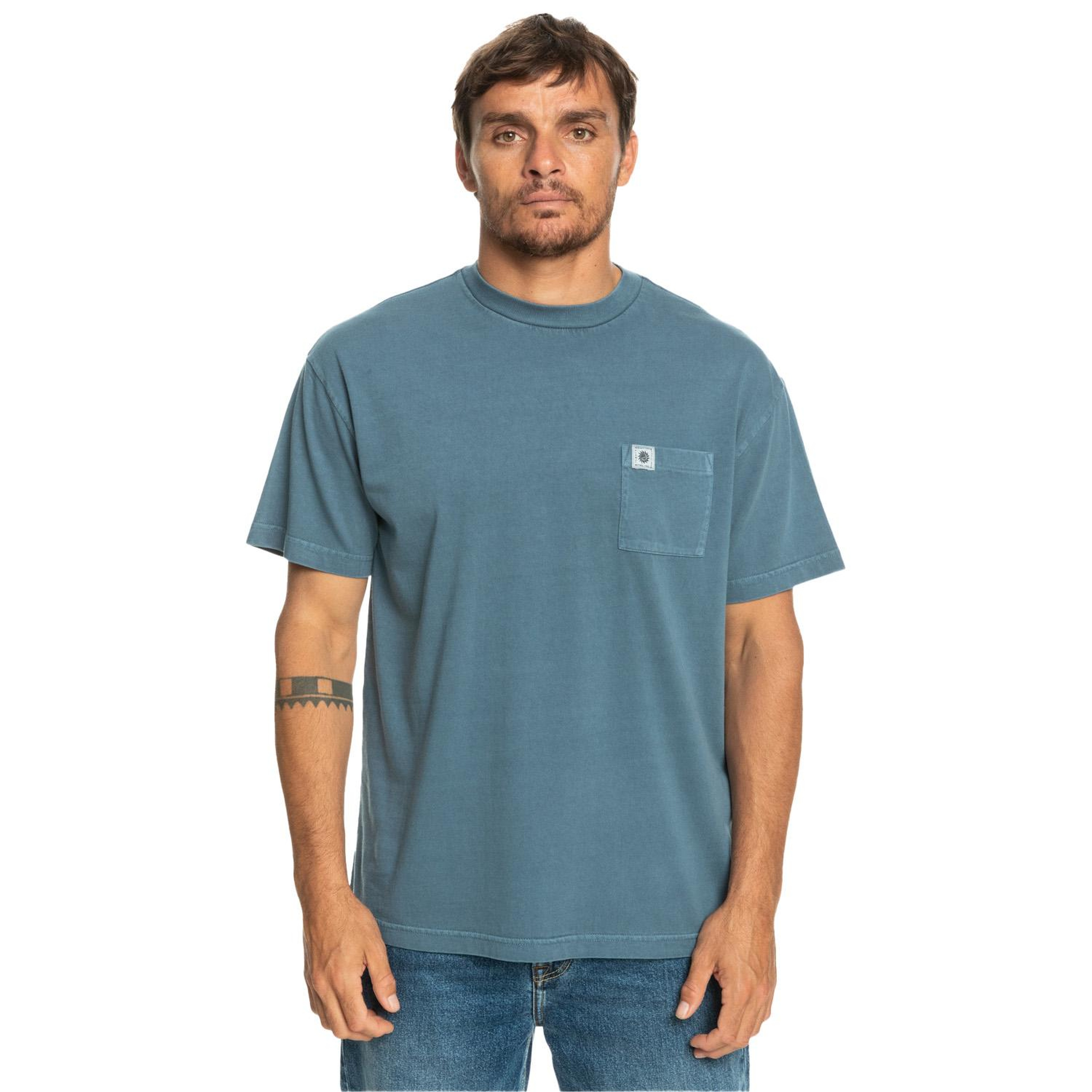 Quiksilver Naturaldye Kttp Erkek Mavi Tişört