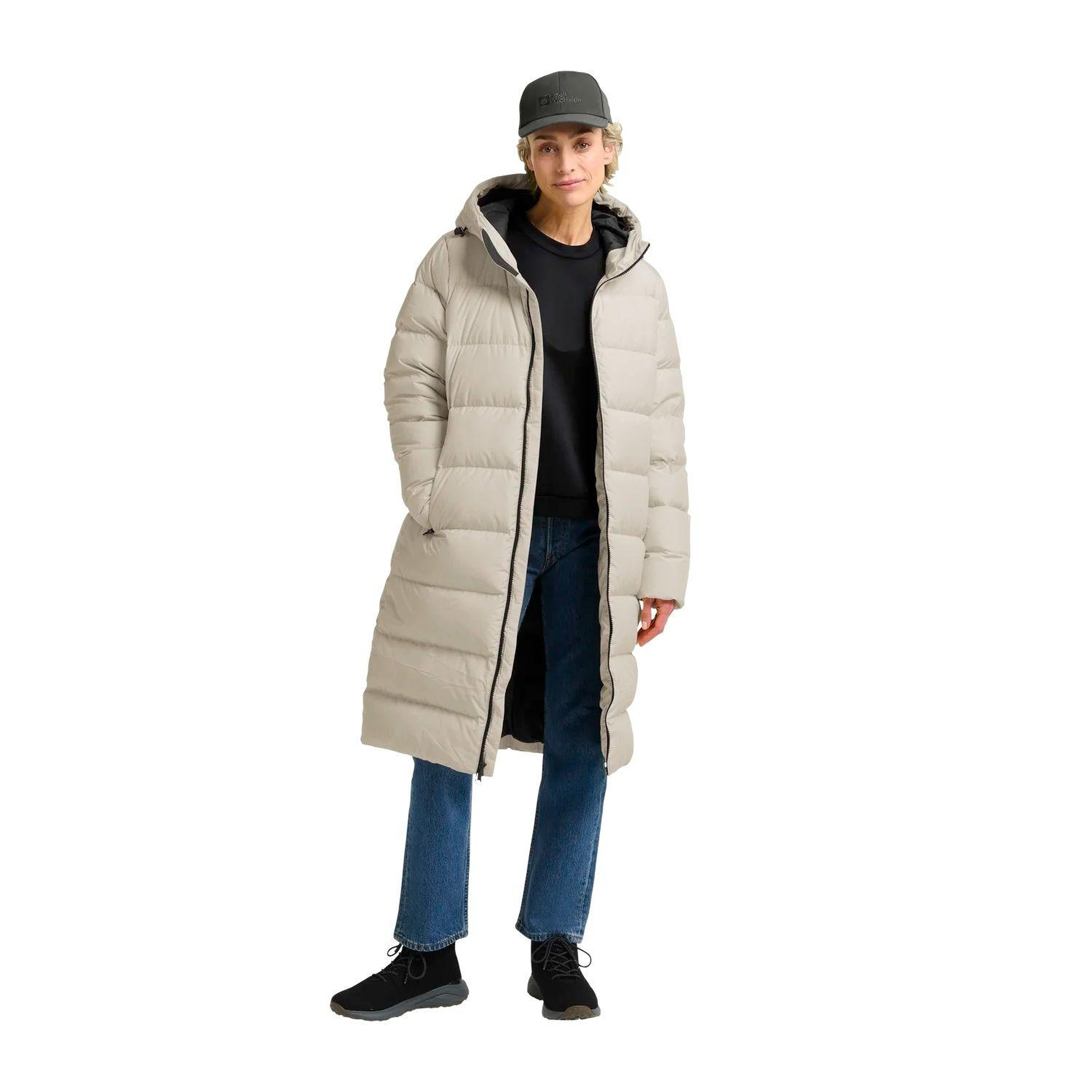 Jack Wolfskin Rotwand 3in1 Kadın Bej Outdoor Ceketi