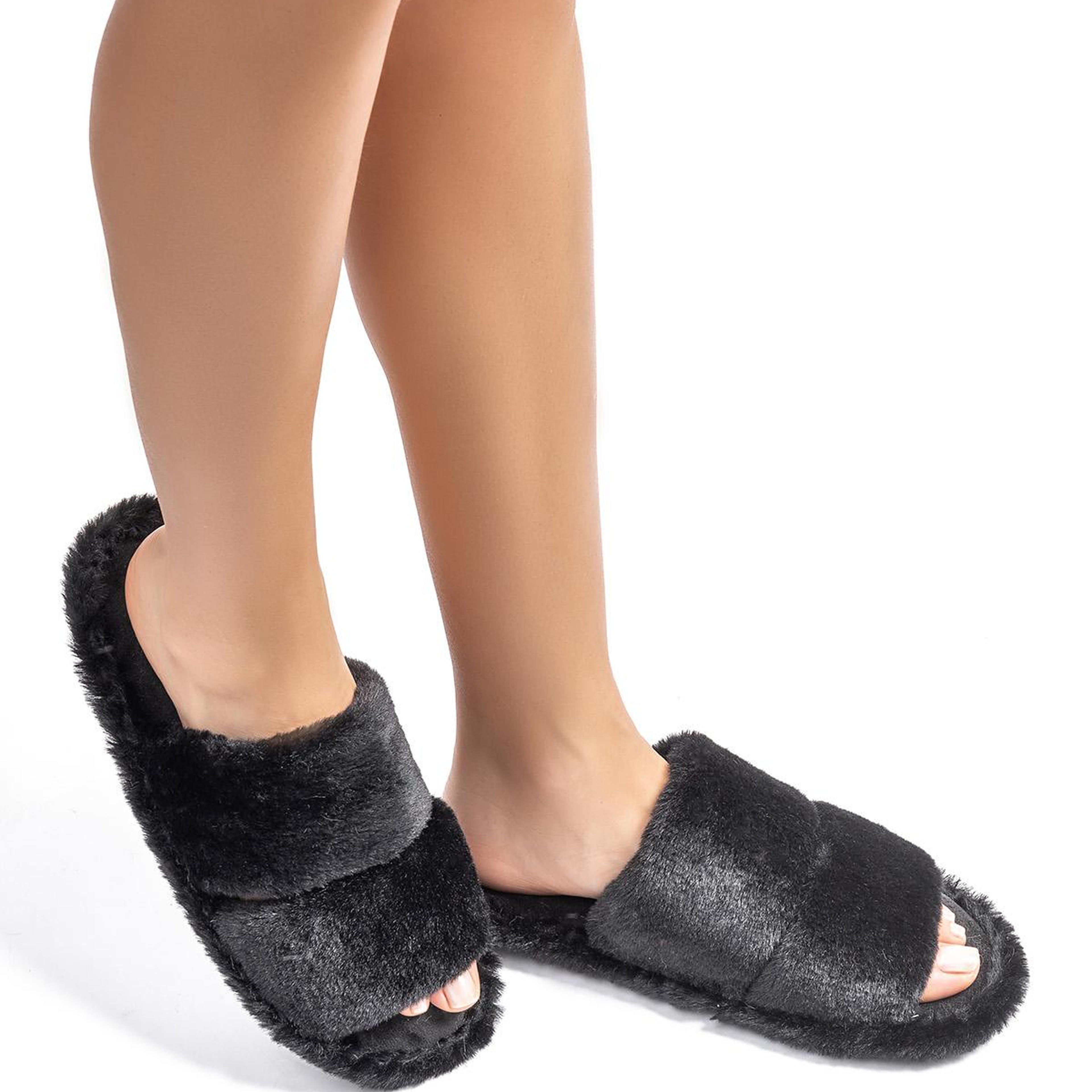 Mona Peluş Kadın Ev Terliği Siyah 36/41