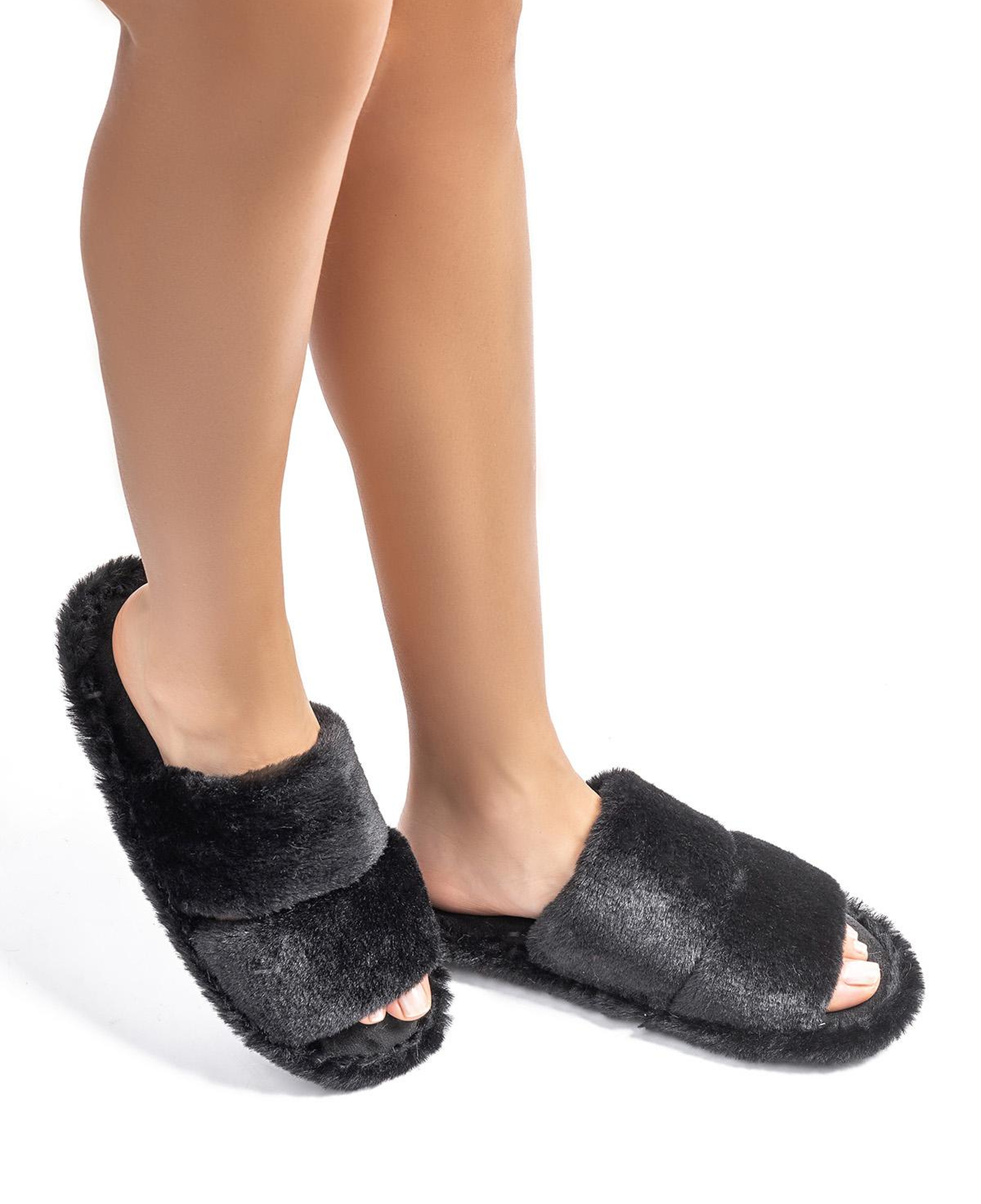 Mona Peluş Kadın Ev Terliği Siyah 36/41