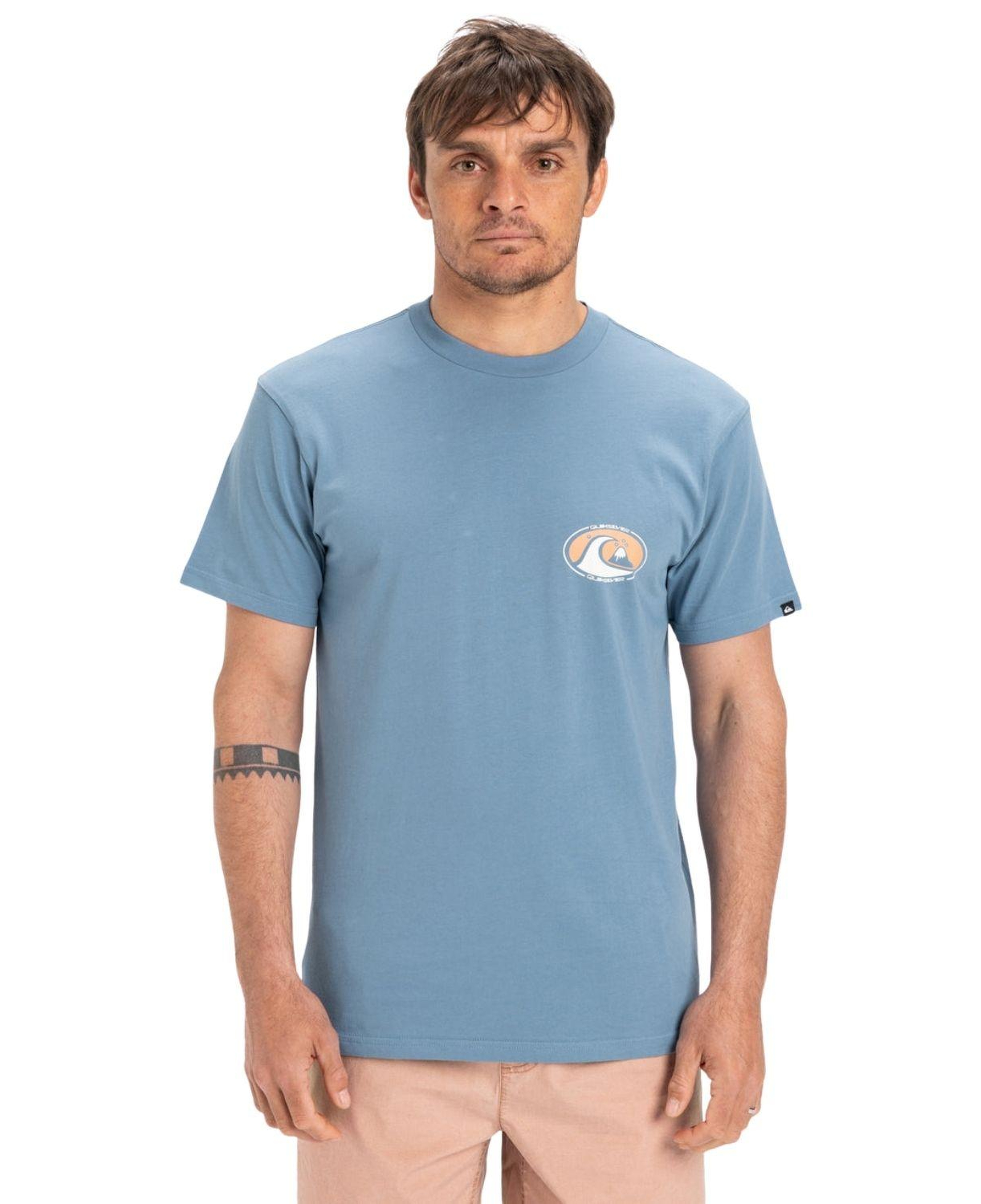 Quiksilver Ev Flower Chaos Erkek Mavi Tişört