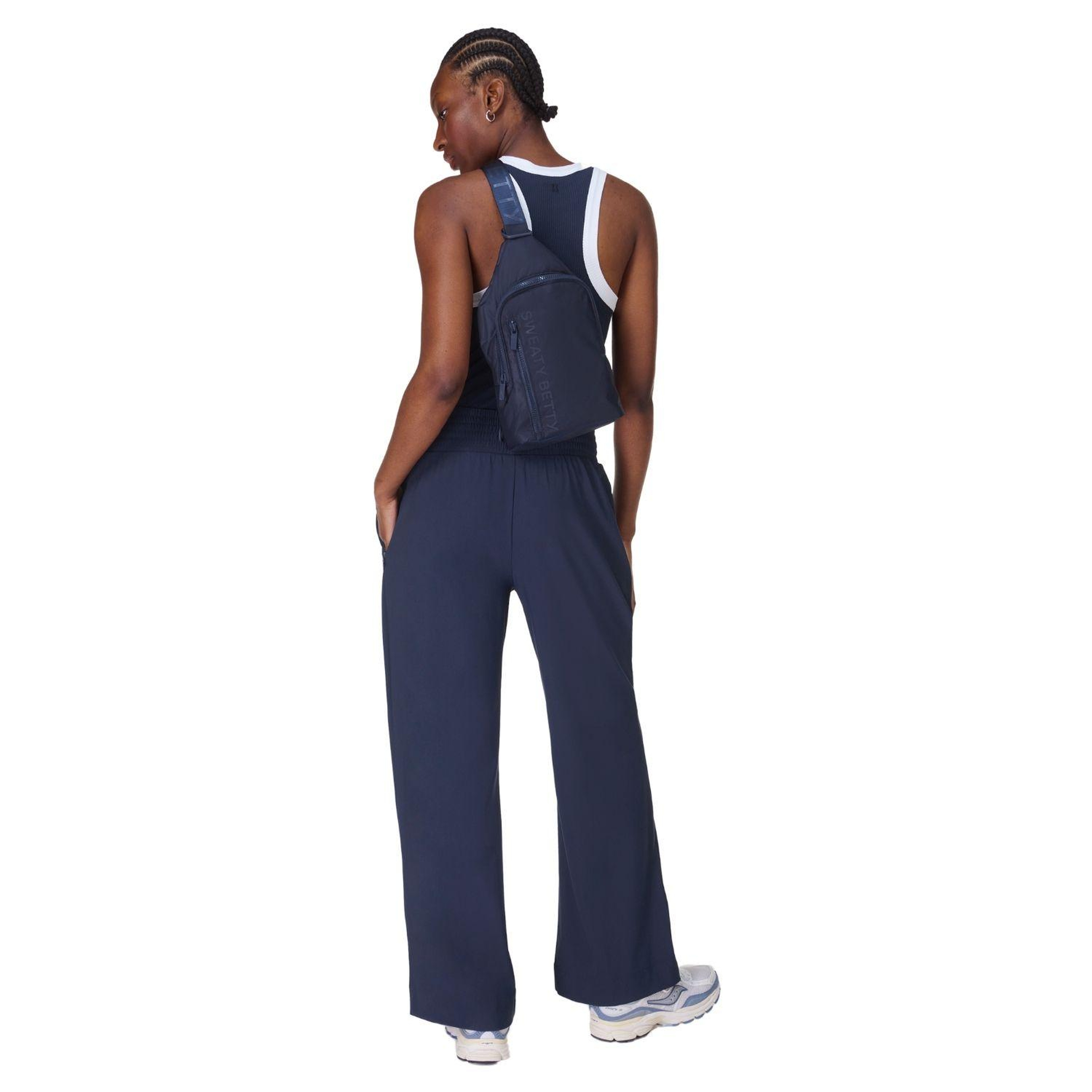 Sweaty Betty Explorer Wide Leg Track Pant Kadın Mavi Pantolon