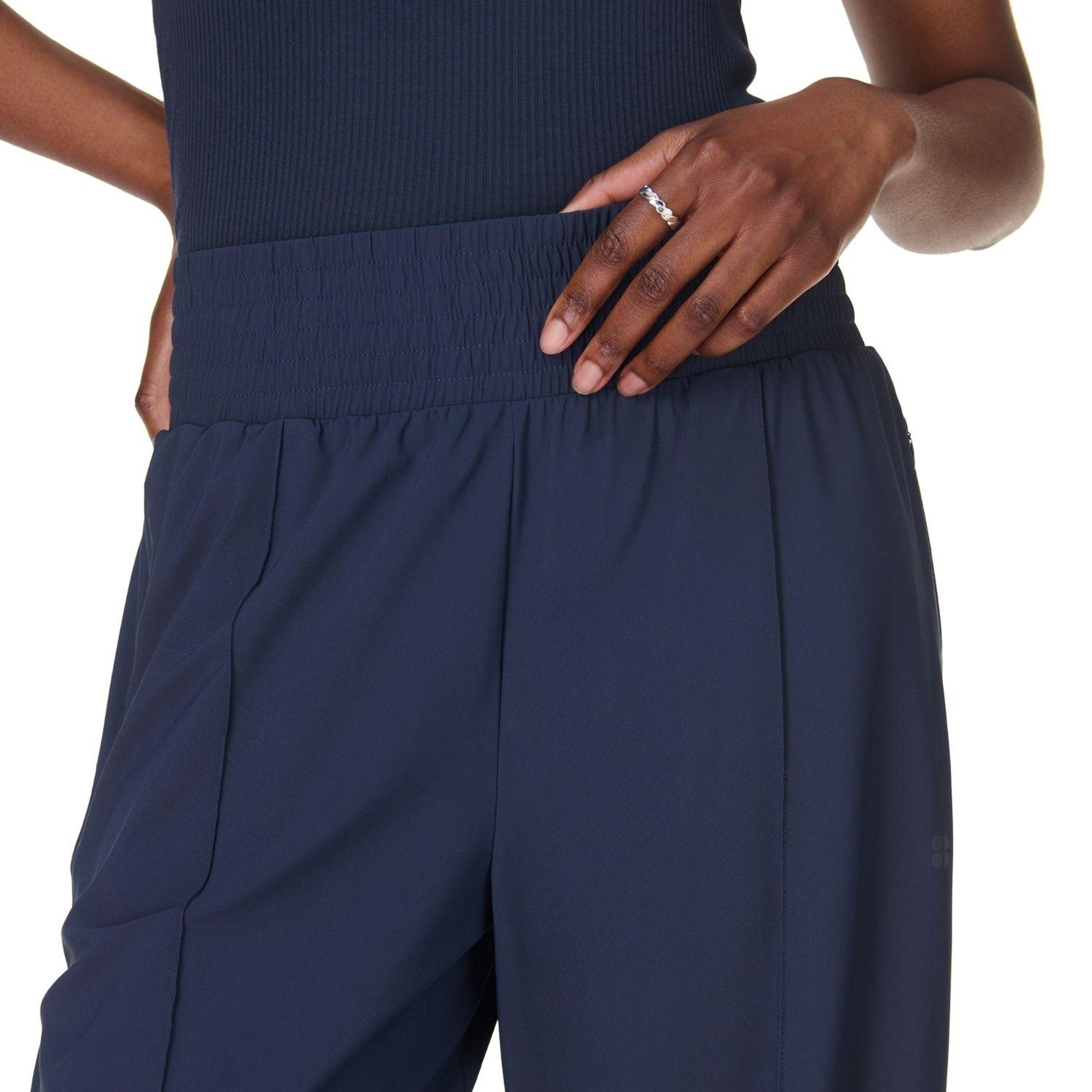 Sweaty Betty Explorer Wide Leg Track Pant Kadın Mavi Pantolon