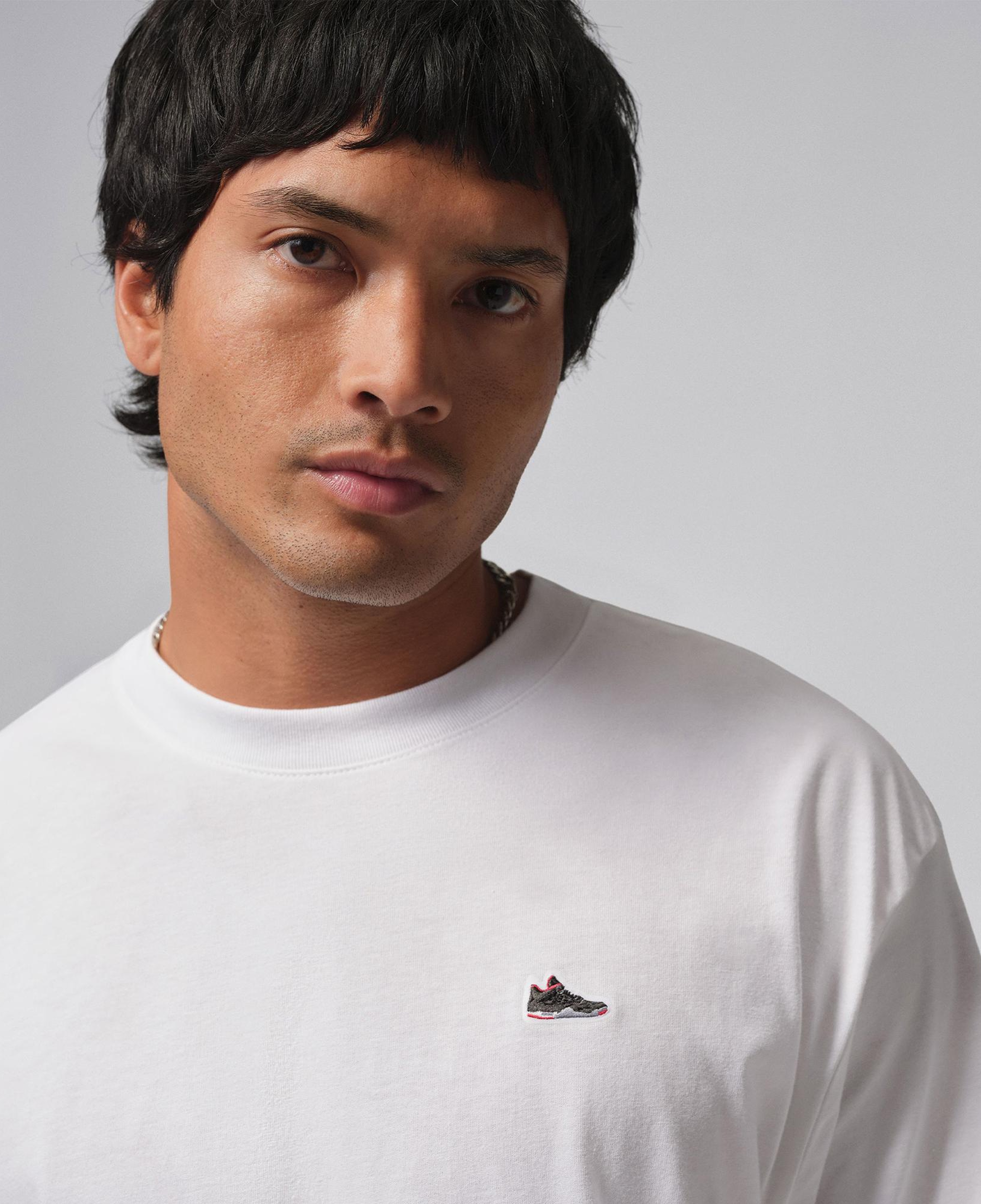 Jordan Sneaker Patch Erkek Beyaz T-Shirt