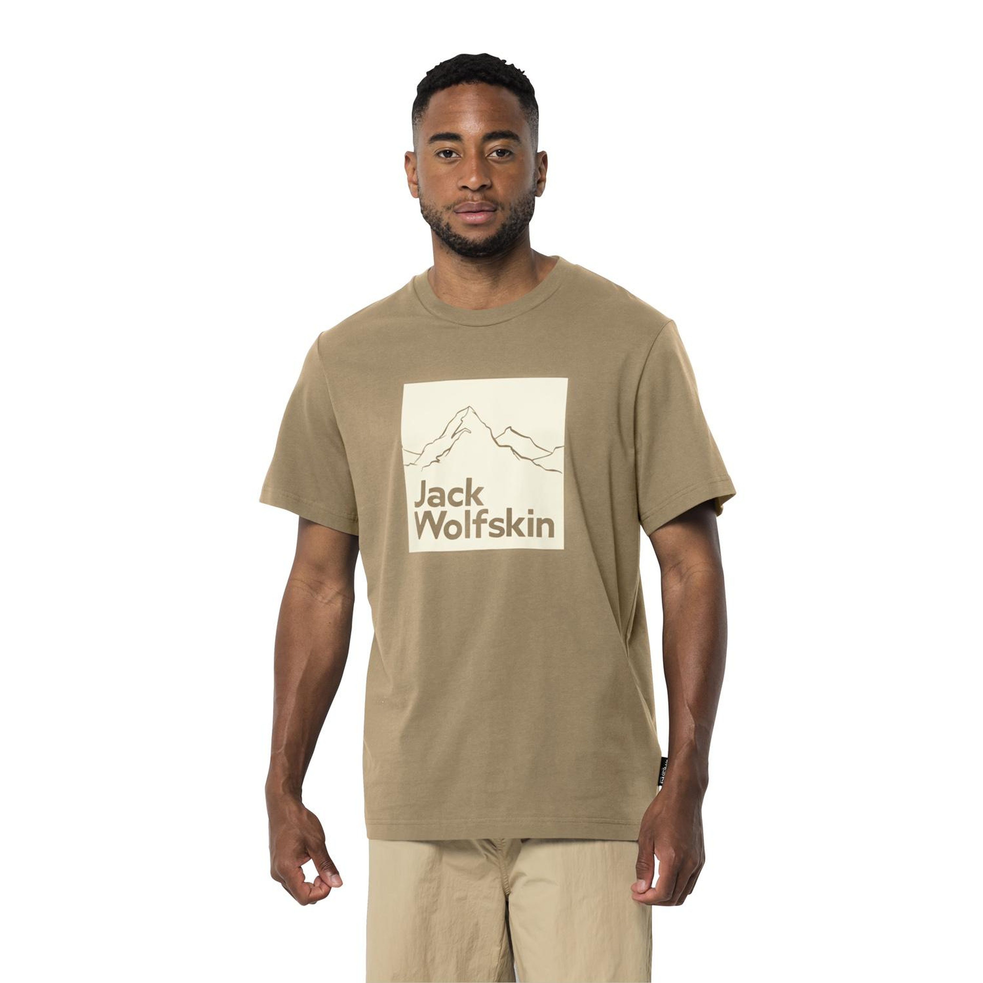 Jack Wolfskin Brand T Erkek Bej Tişört