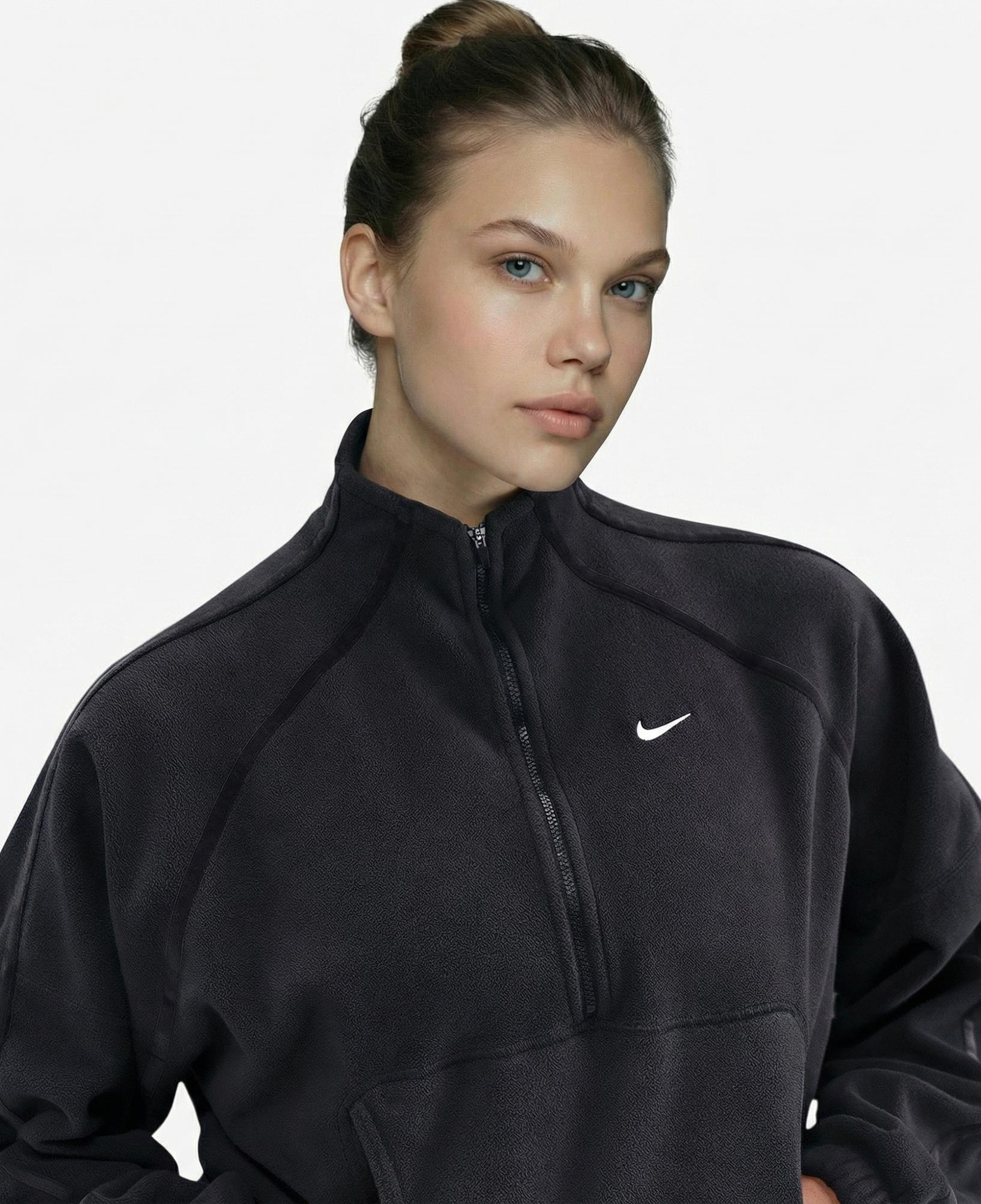 Nike One Therma-Fit Polar Kadın Siyah Sweatshirt