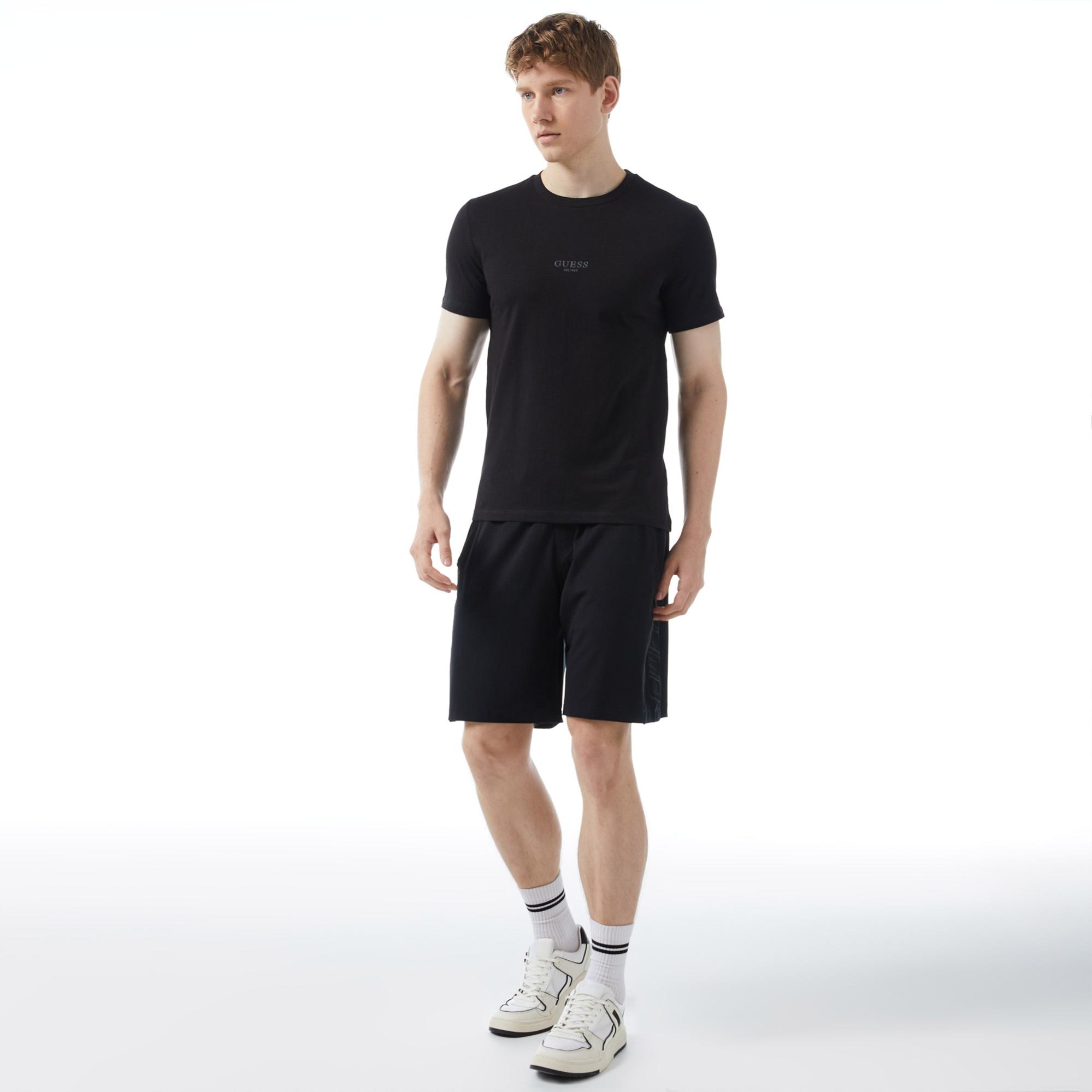 Guess Mid Organic Stream Erkek Siyah T-Shirt