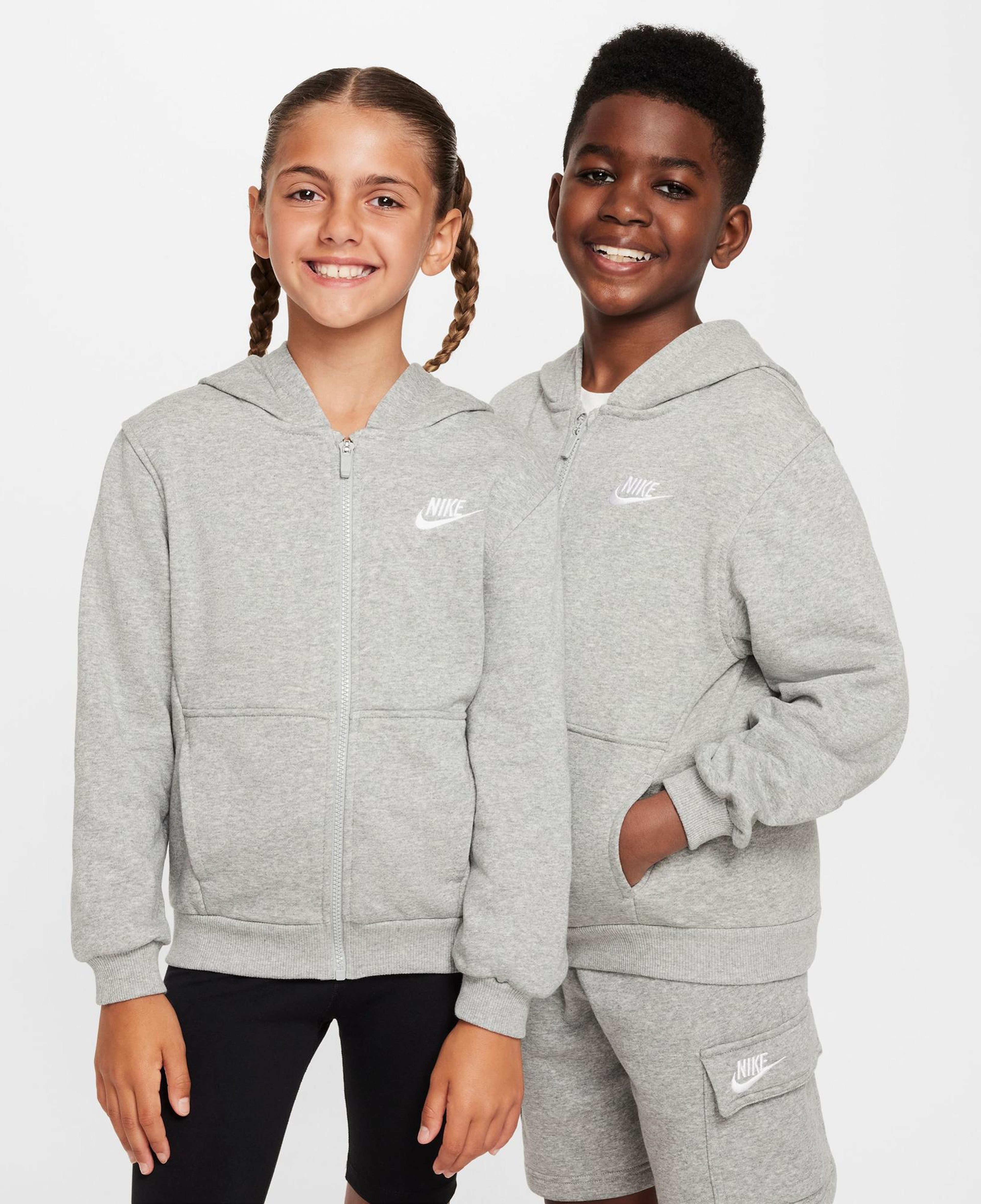 Nike Sportswear Club Fleece Çocuk Gri Hoodie