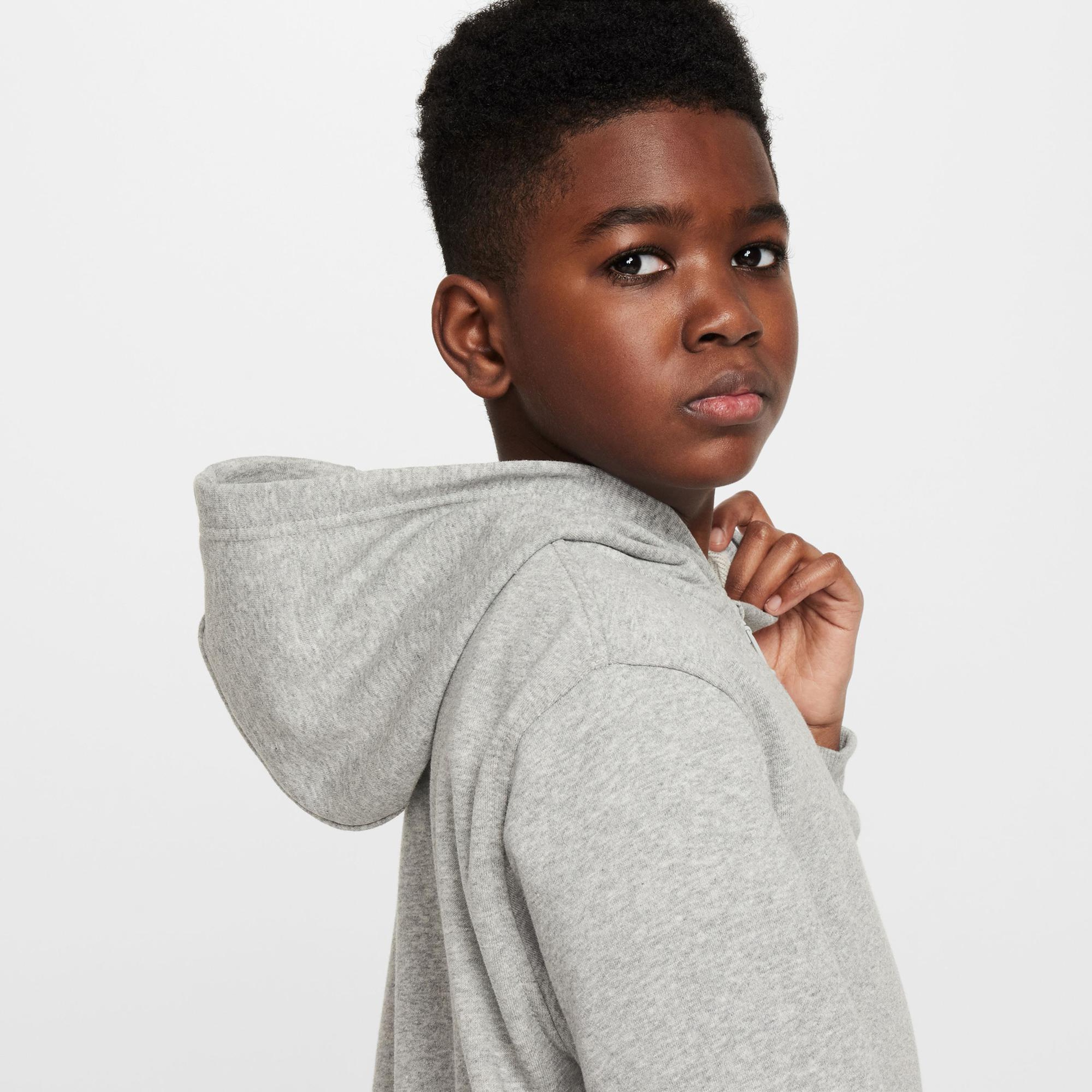 Nike Sportswear Club Fleece Çocuk Gri Hoodie