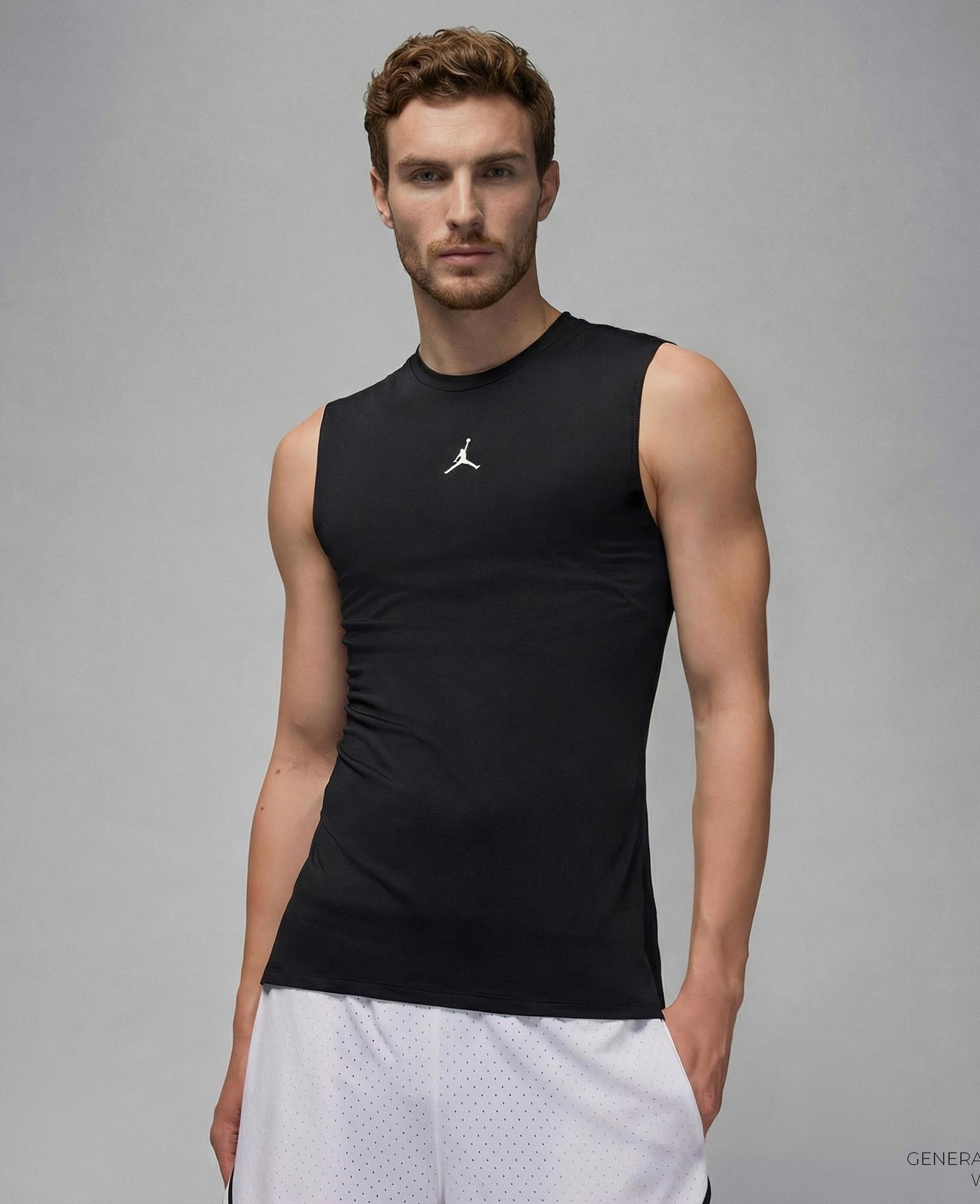 Jordan Dri-Fit Sport Erkek Siyah Kolsuz T-Shirt