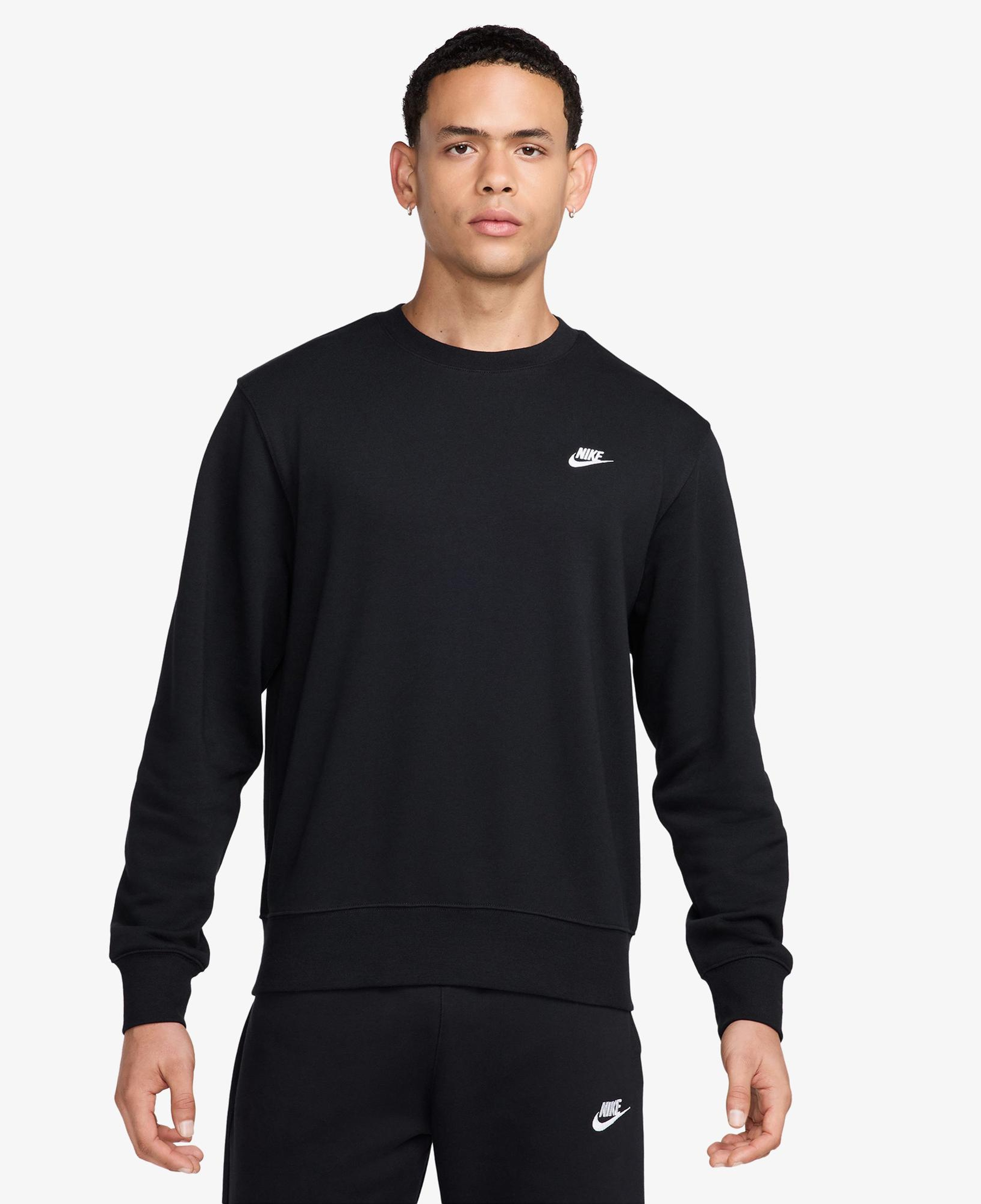 Nike Club Crew Erkek Siyah Sweatshirt