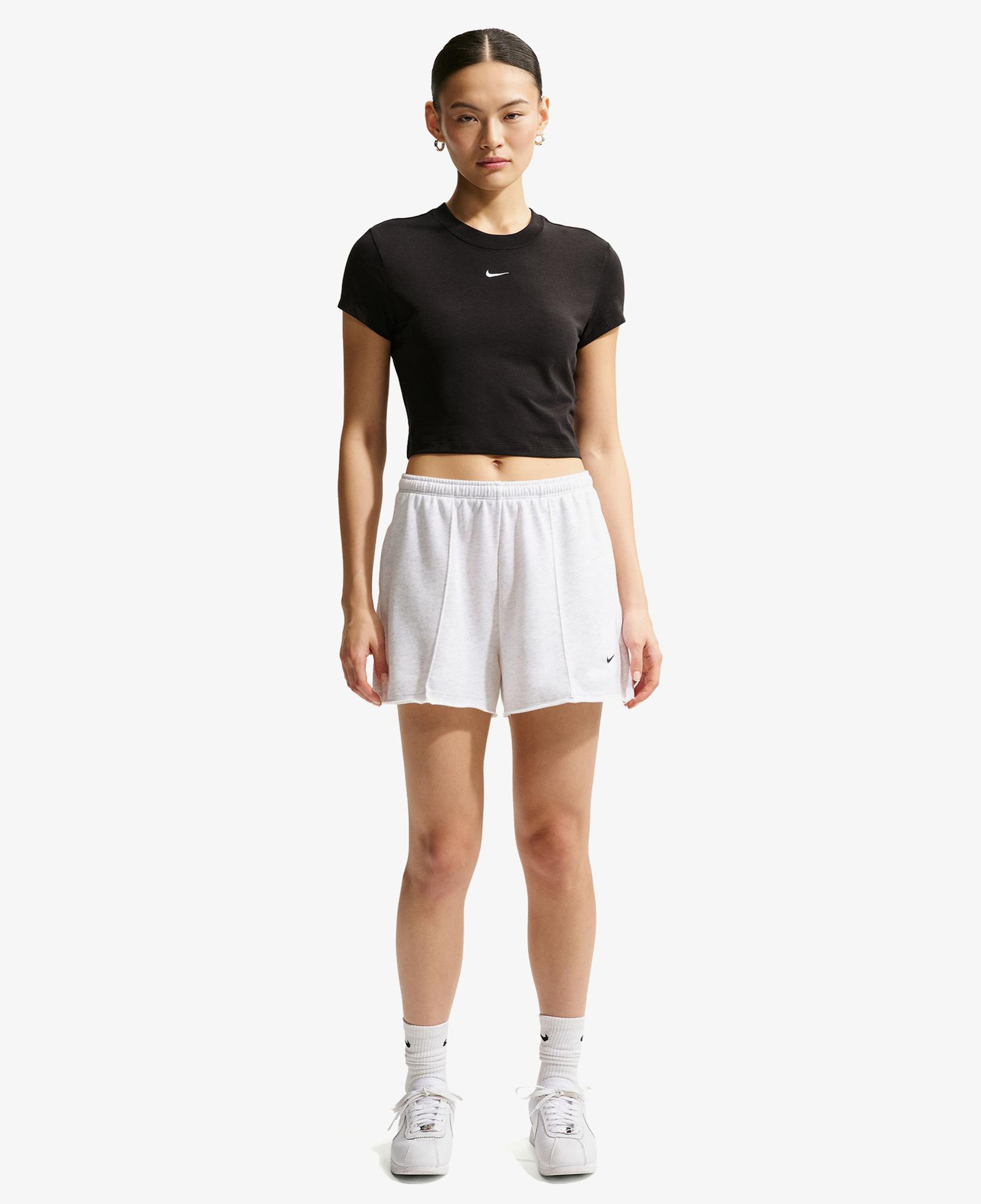 Nike Sportswear Chill Knit Kadın Siyah Crop T-Shirt