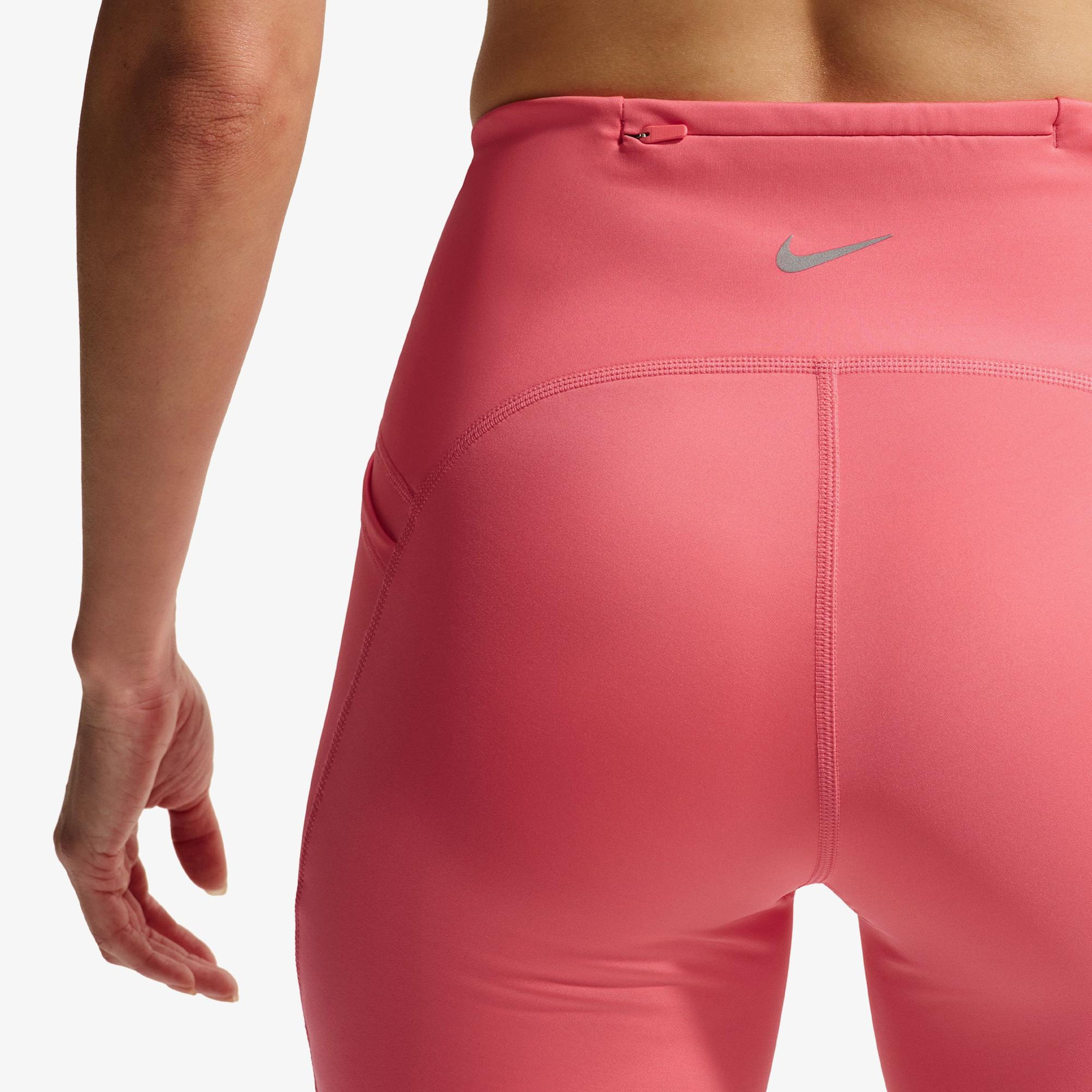 Nike Dri-Fit Swift Yüksek Belli 10 cm Kadın Pembe Kısa Tayt