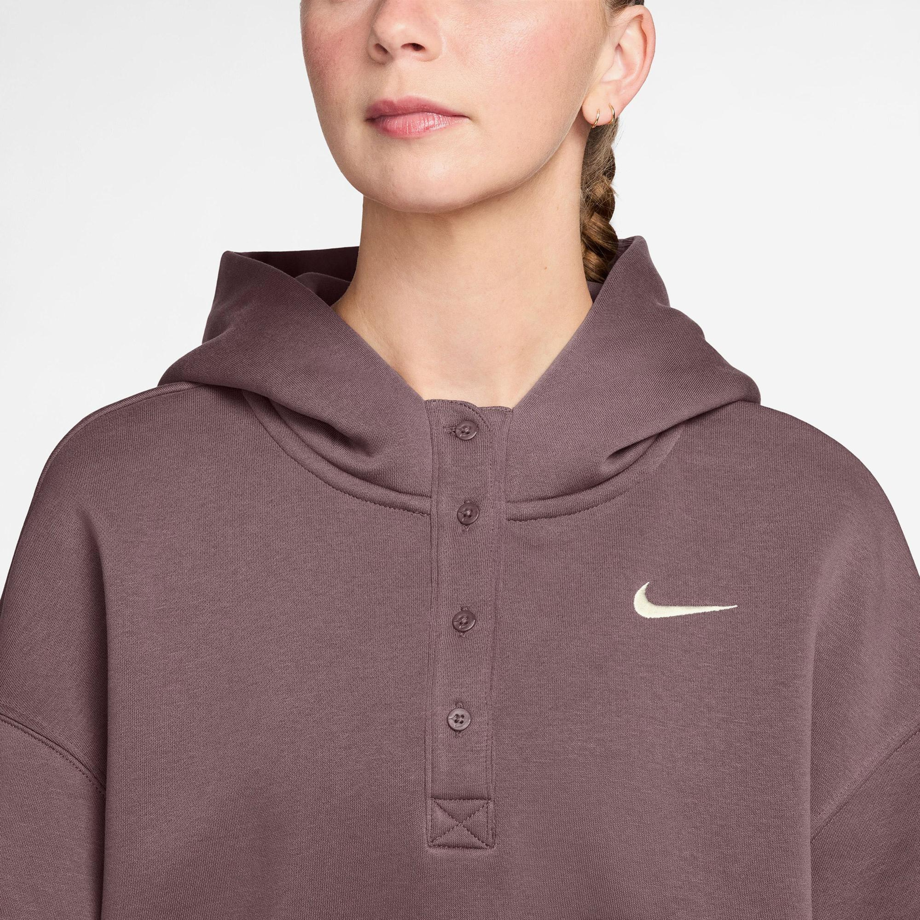Nike Sportswear Phoenix Fleece Kadın Kahverengi Hoodie