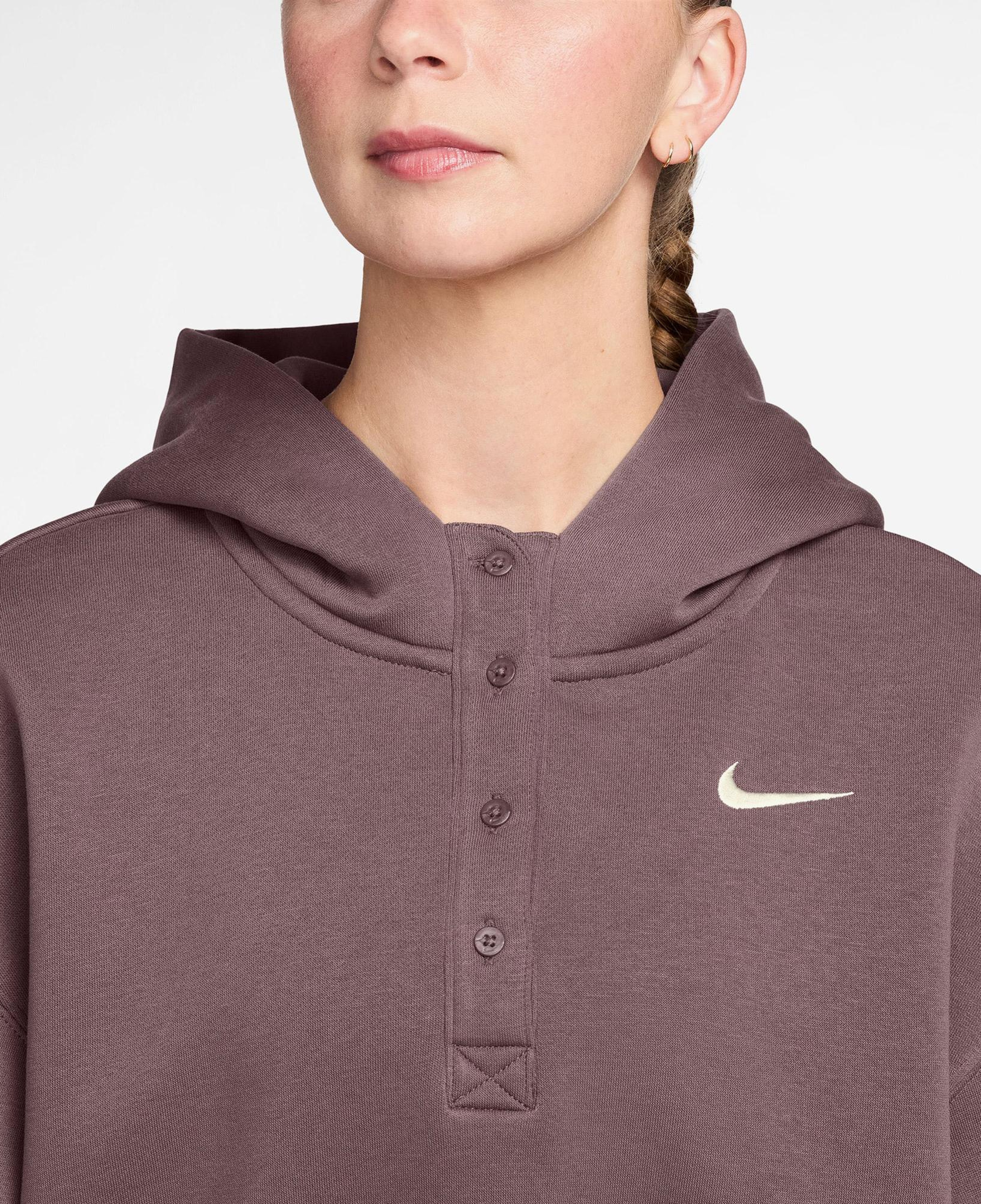 Nike Sportswear Phoenix Fleece Kadın Kahverengi Hoodie