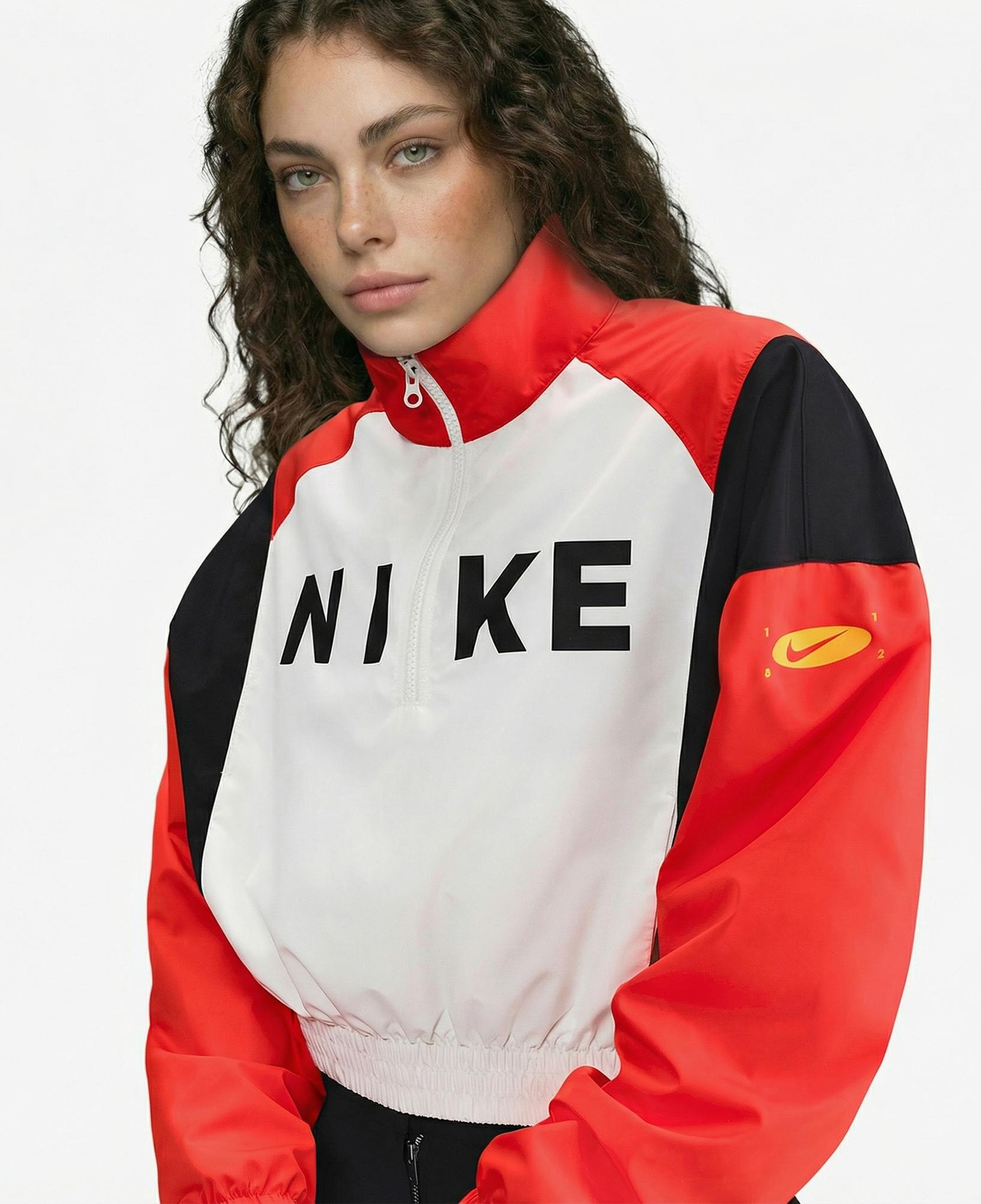 Nike Sportswear Classics Woven Remix Kadın Renkli Sweatshirt