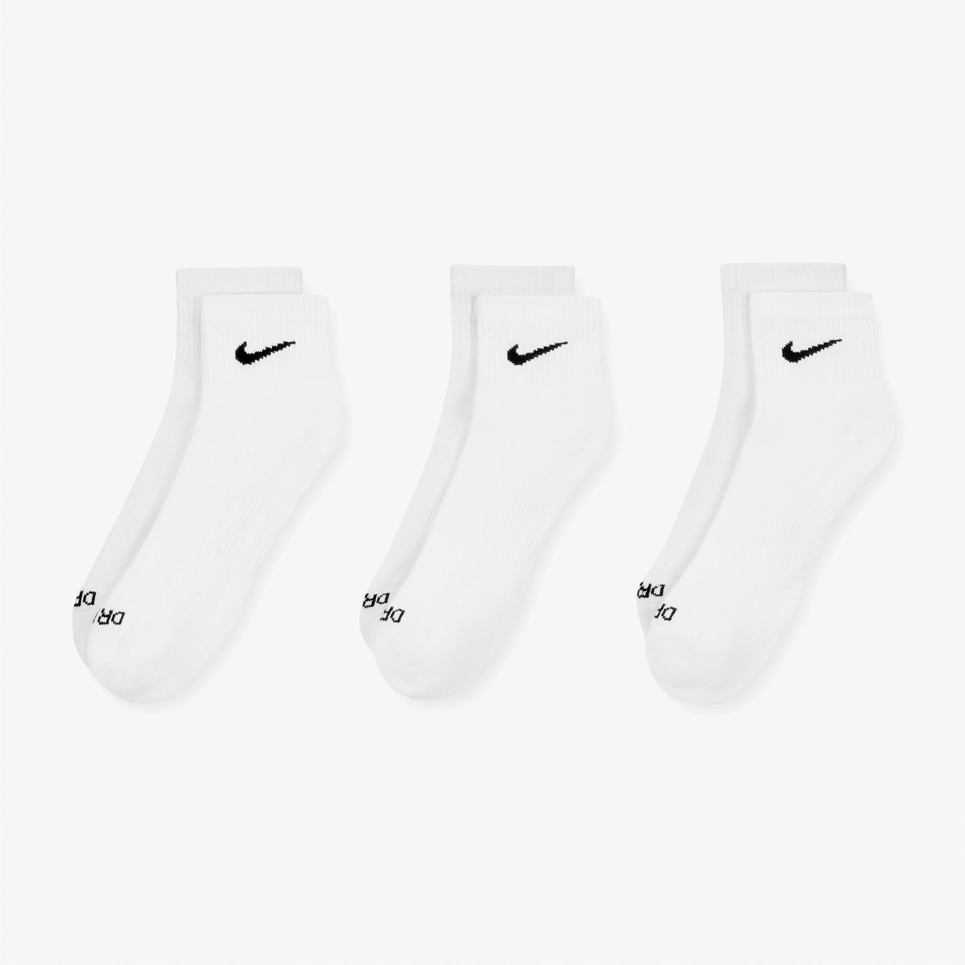 Nike Everyday Plus Cushioned 3' lü Unisex Beyaz Çorap