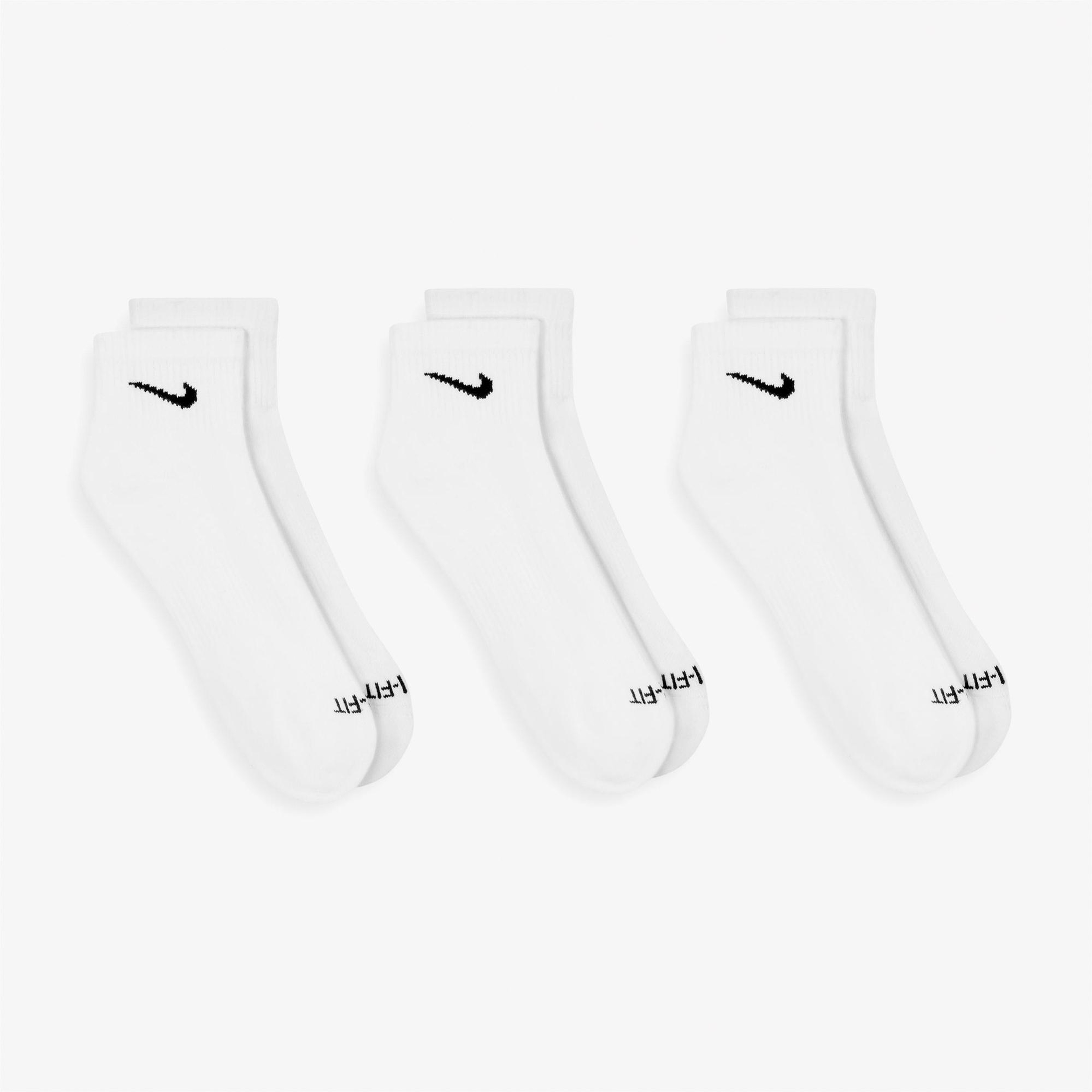 Nike Everyday Plus Cushioned 3' lü Unisex Beyaz Çorap