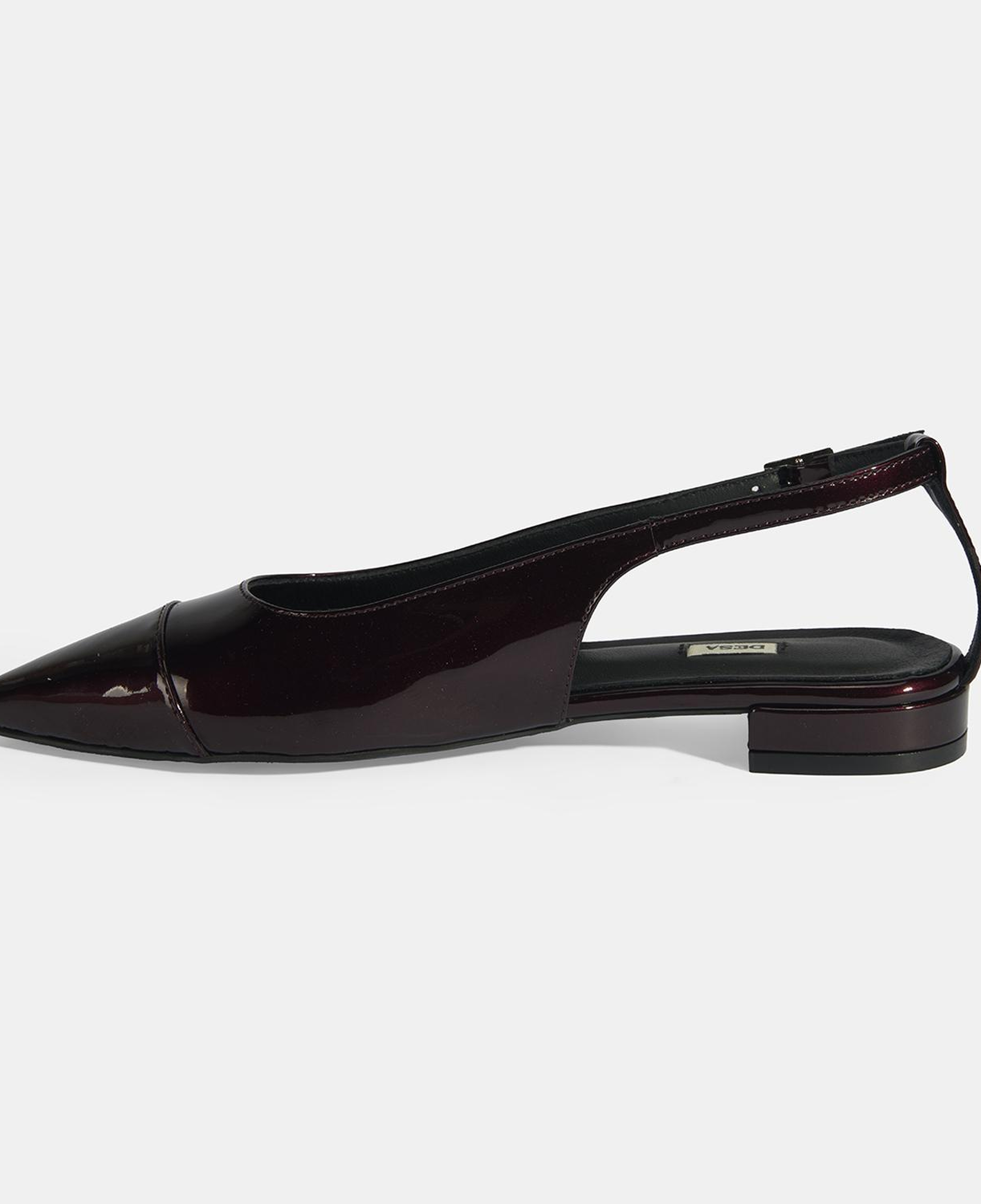 Kadın Bordo Ayarlanabilir Tokalı Rugan Babet