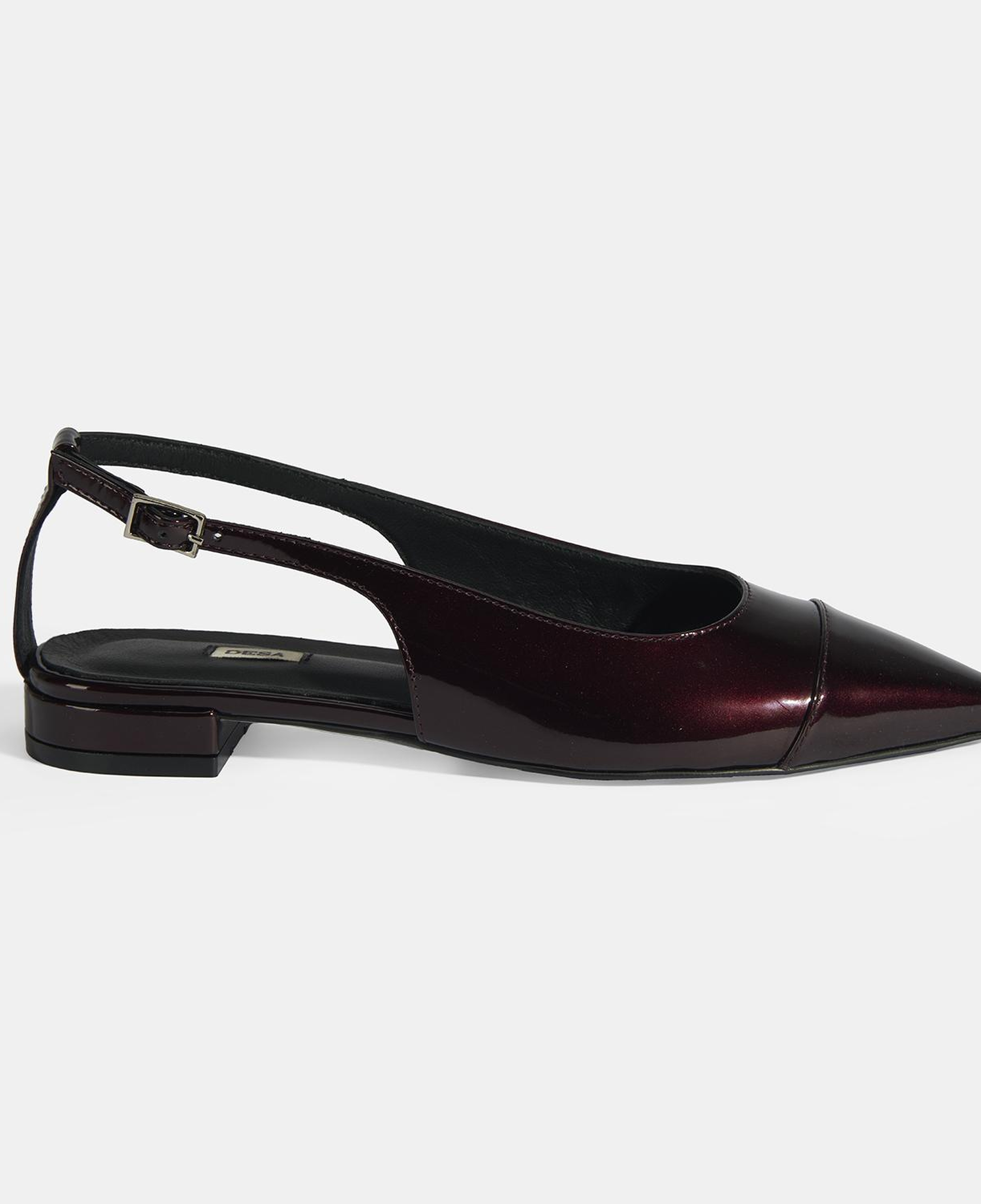 Kadın Bordo Ayarlanabilir Tokalı Rugan Babet